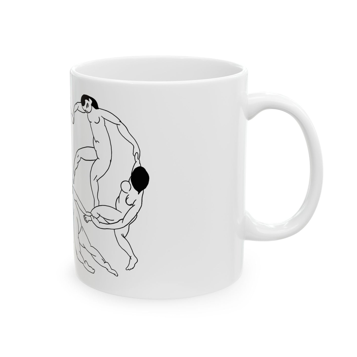 La Danse | Mug en céramique design linéaire inspiré de Matisse – 330ml / 440ml