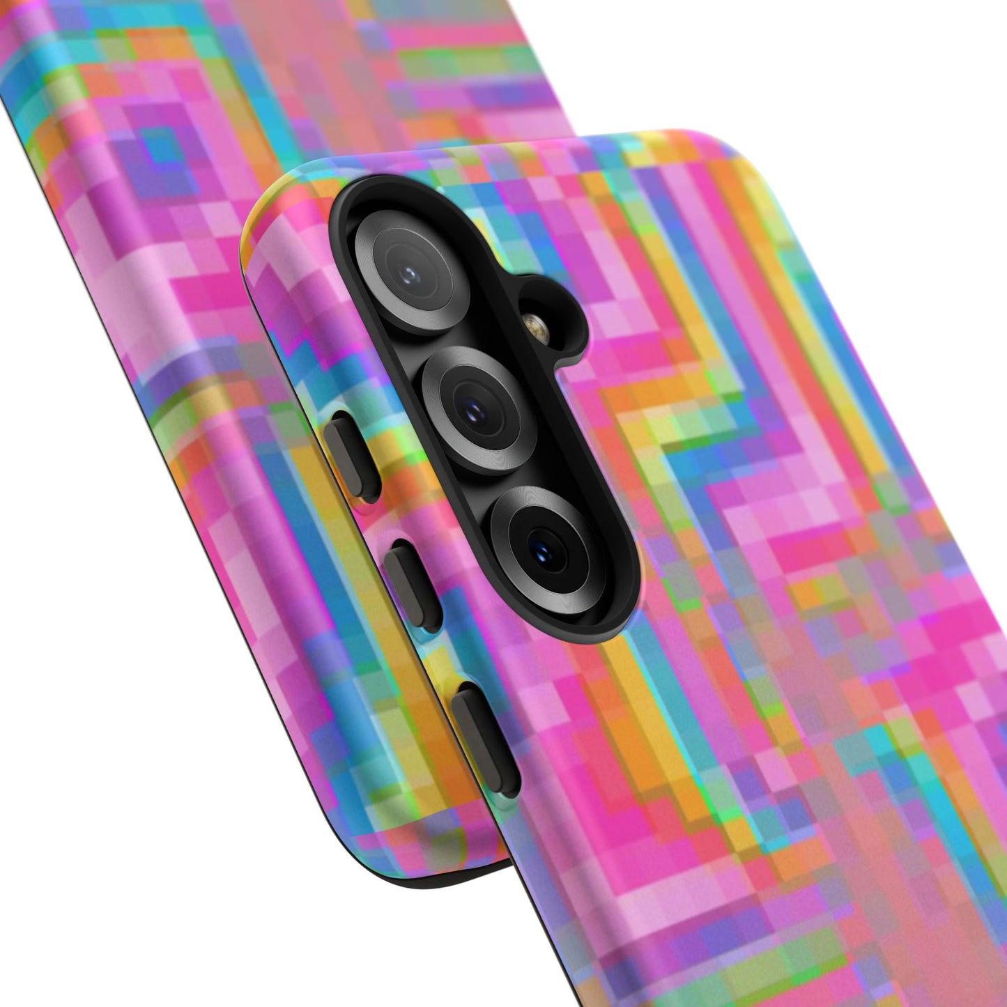 Pixel Case | Coque résistante double protection anti-choc - Motif pixels colorés