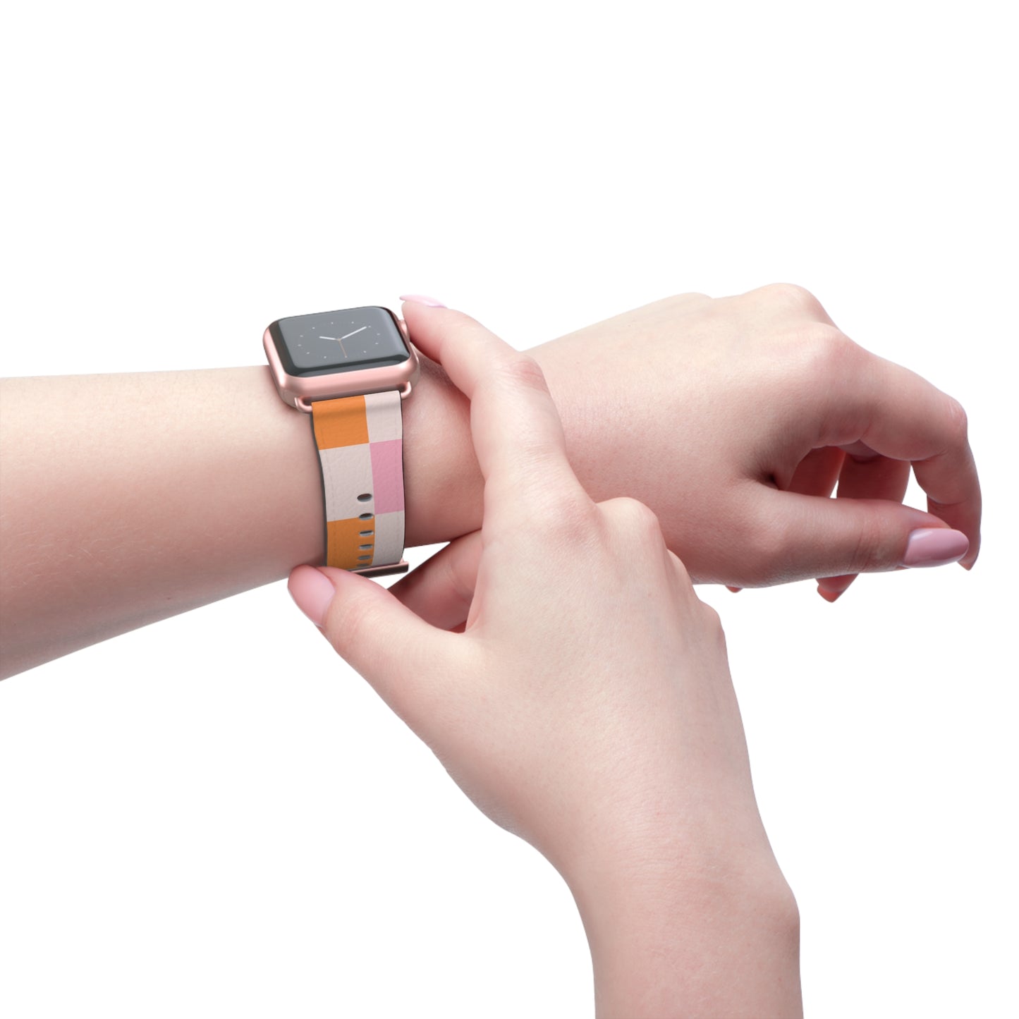 Peachy Band | bracelet Apple Watch simili cuir