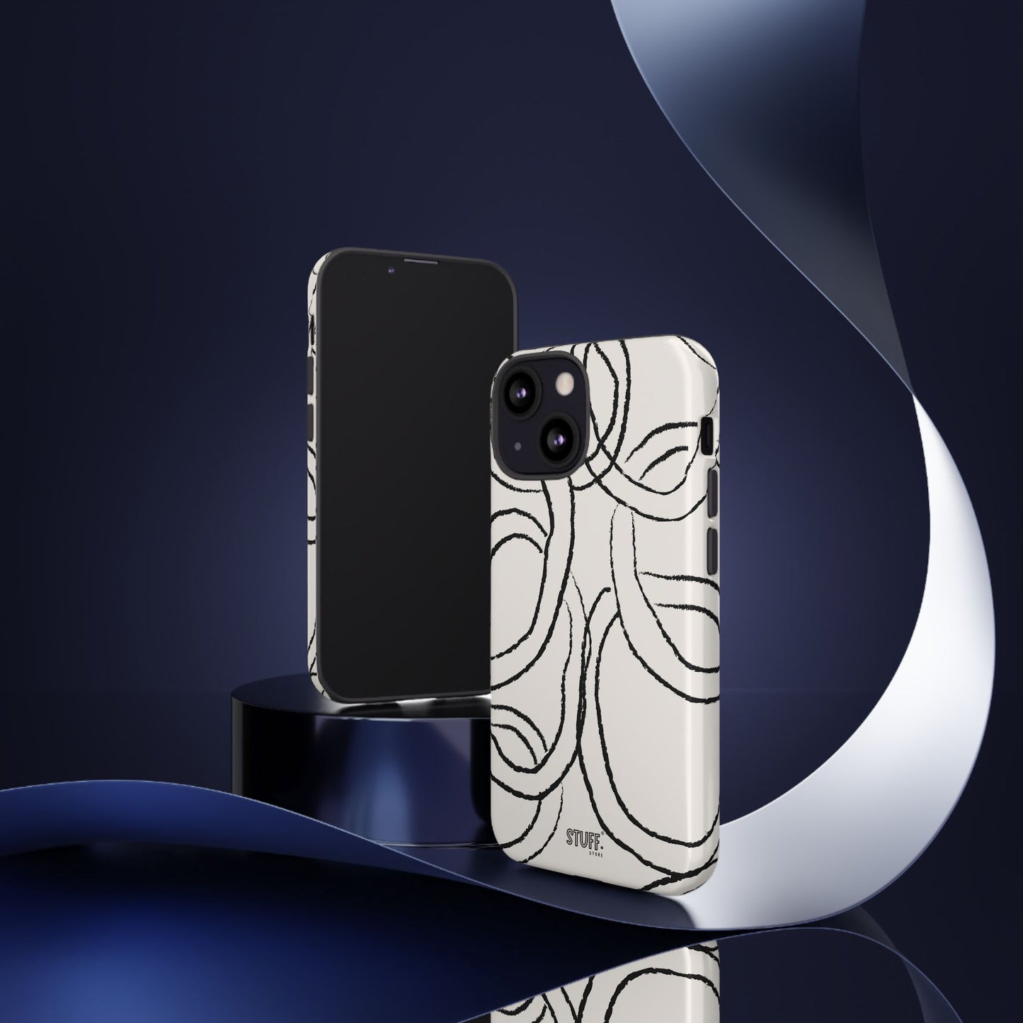 Doodly Case | Coque résistante double protection avec Design Gribouillis Minimaliste