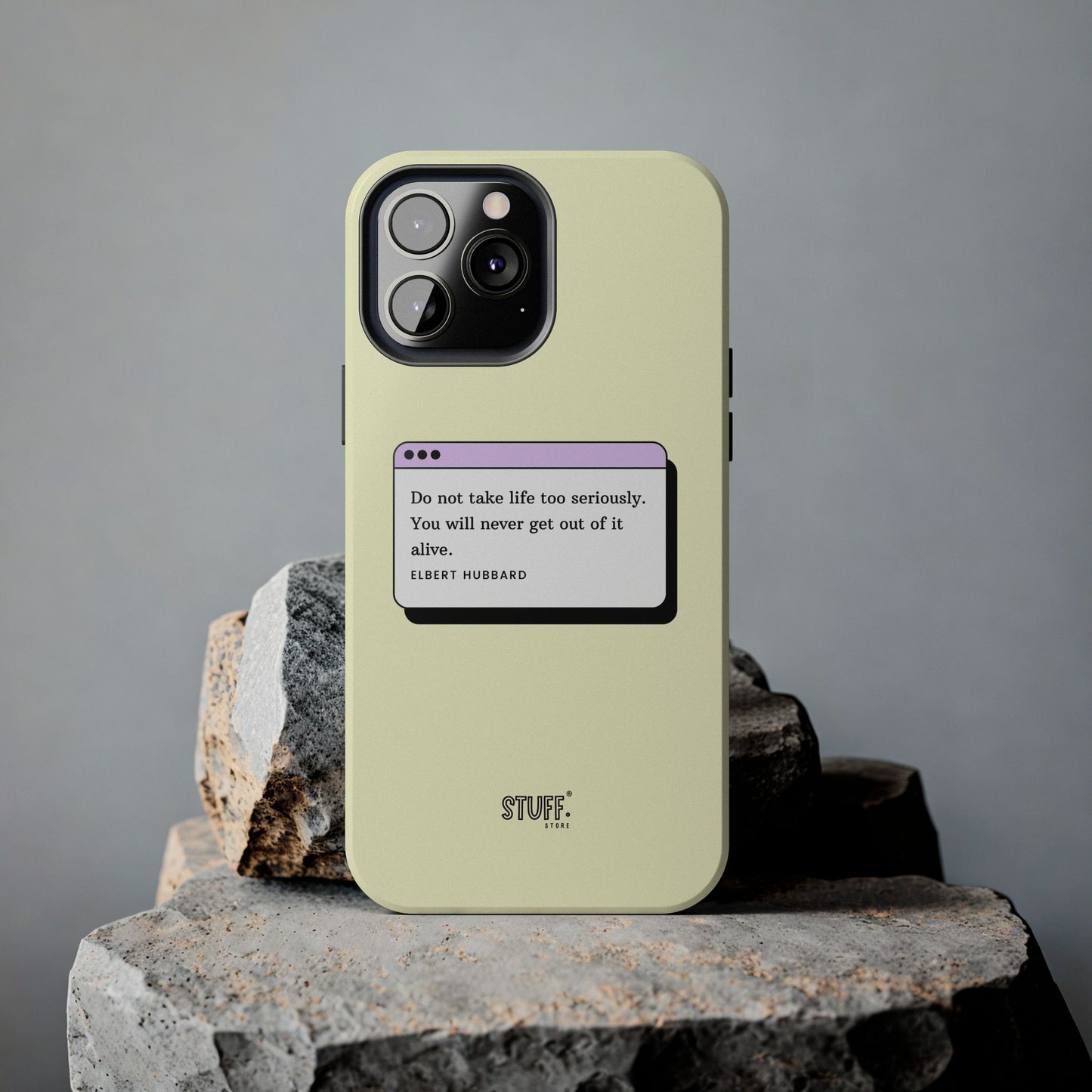 Window Case | Coque résistante à double protection avec citation – Design minimal & message puissant