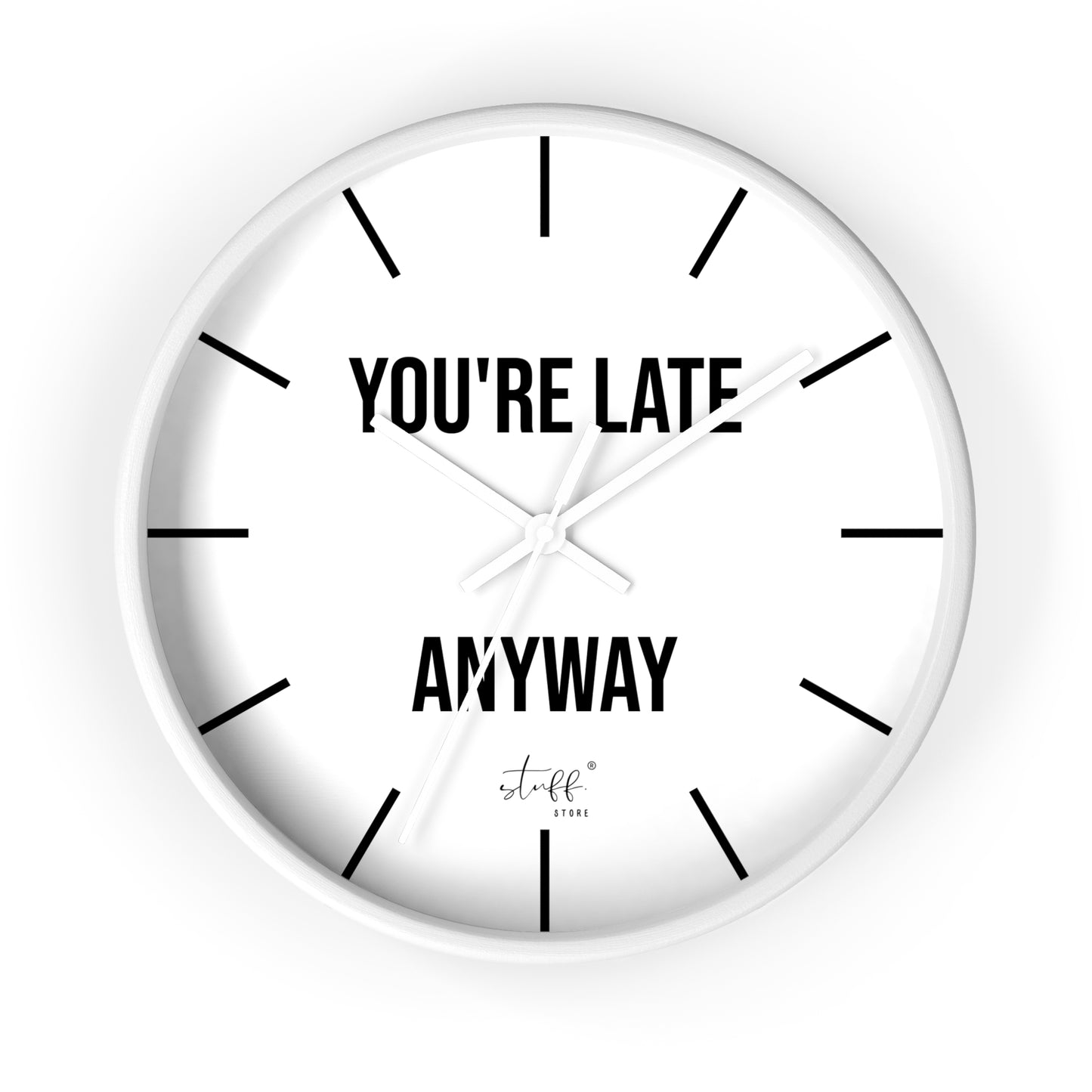 T'es Quand Même En Retard" Wall Clock | Clean Design and Casual Humor