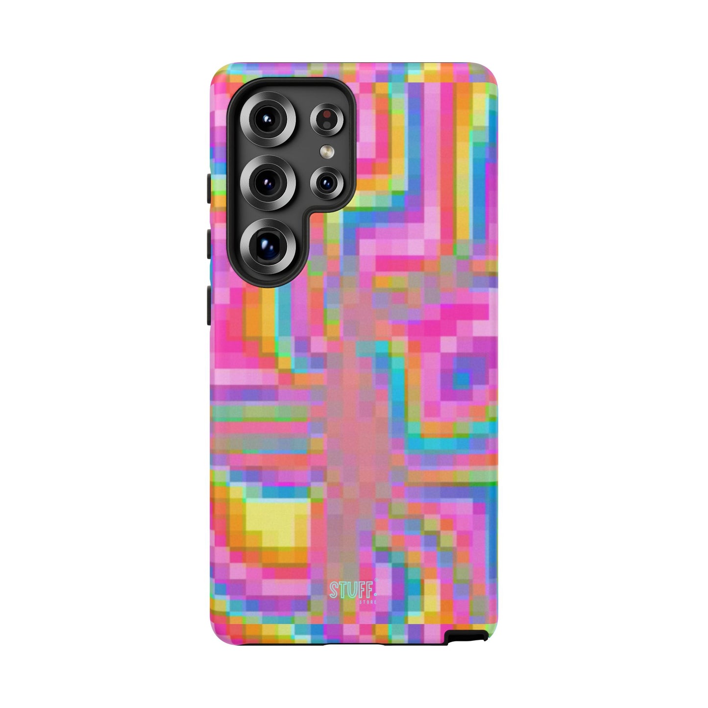 Pixel Case | Coque résistante double protection anti-choc - Motif pixels colorés
