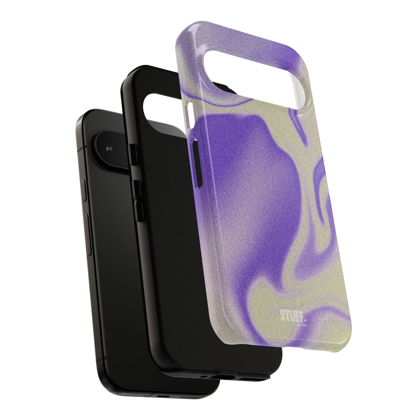 Swirly Case | Coque résistante double protection - Motif vague pourpre