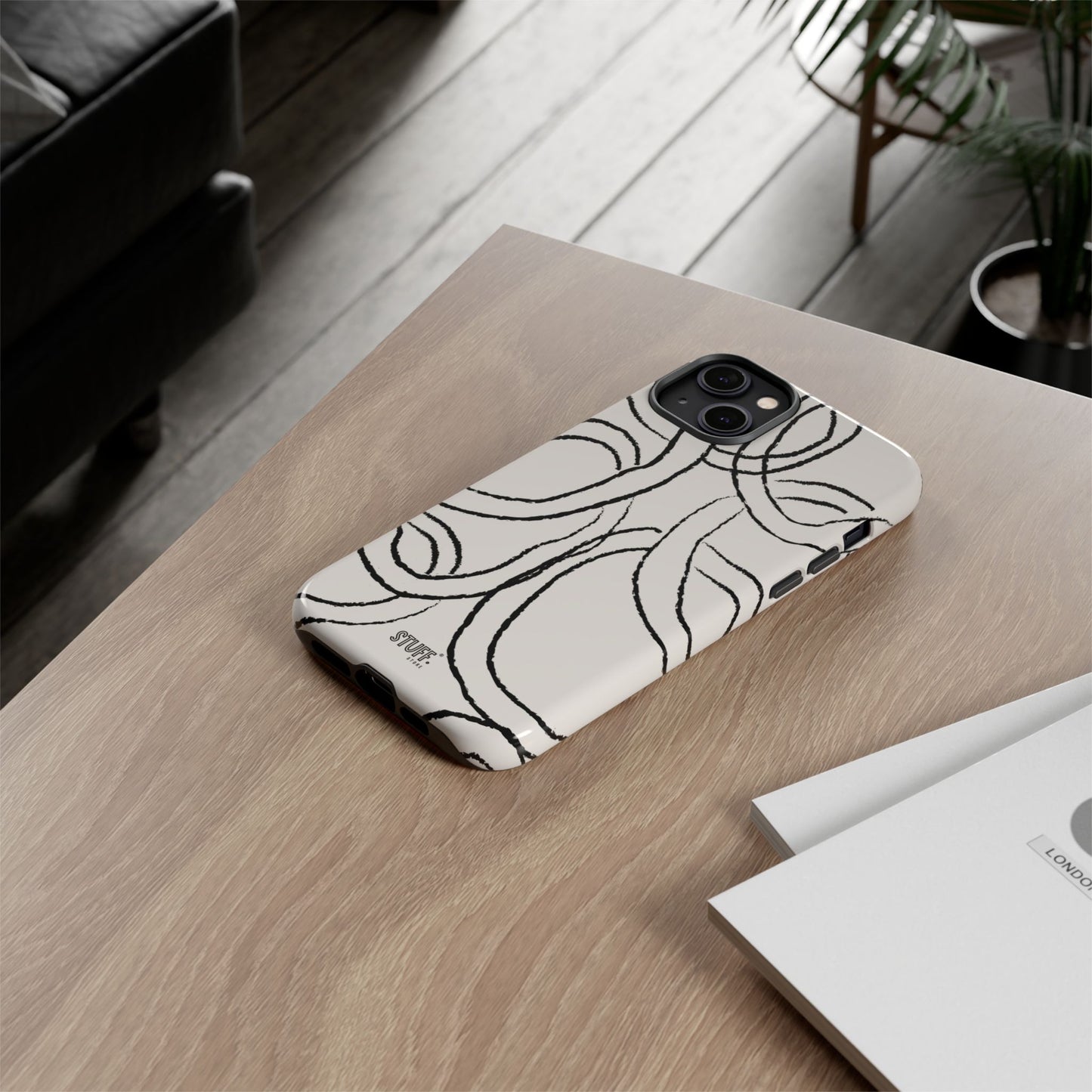 Doodly Case | Coque résistante double protection avec Design Gribouillis Minimaliste