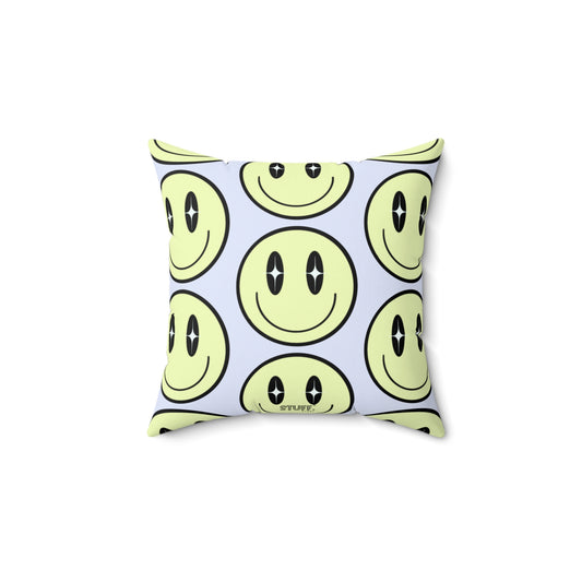 Coussin carré décoratif "Smiley Face"