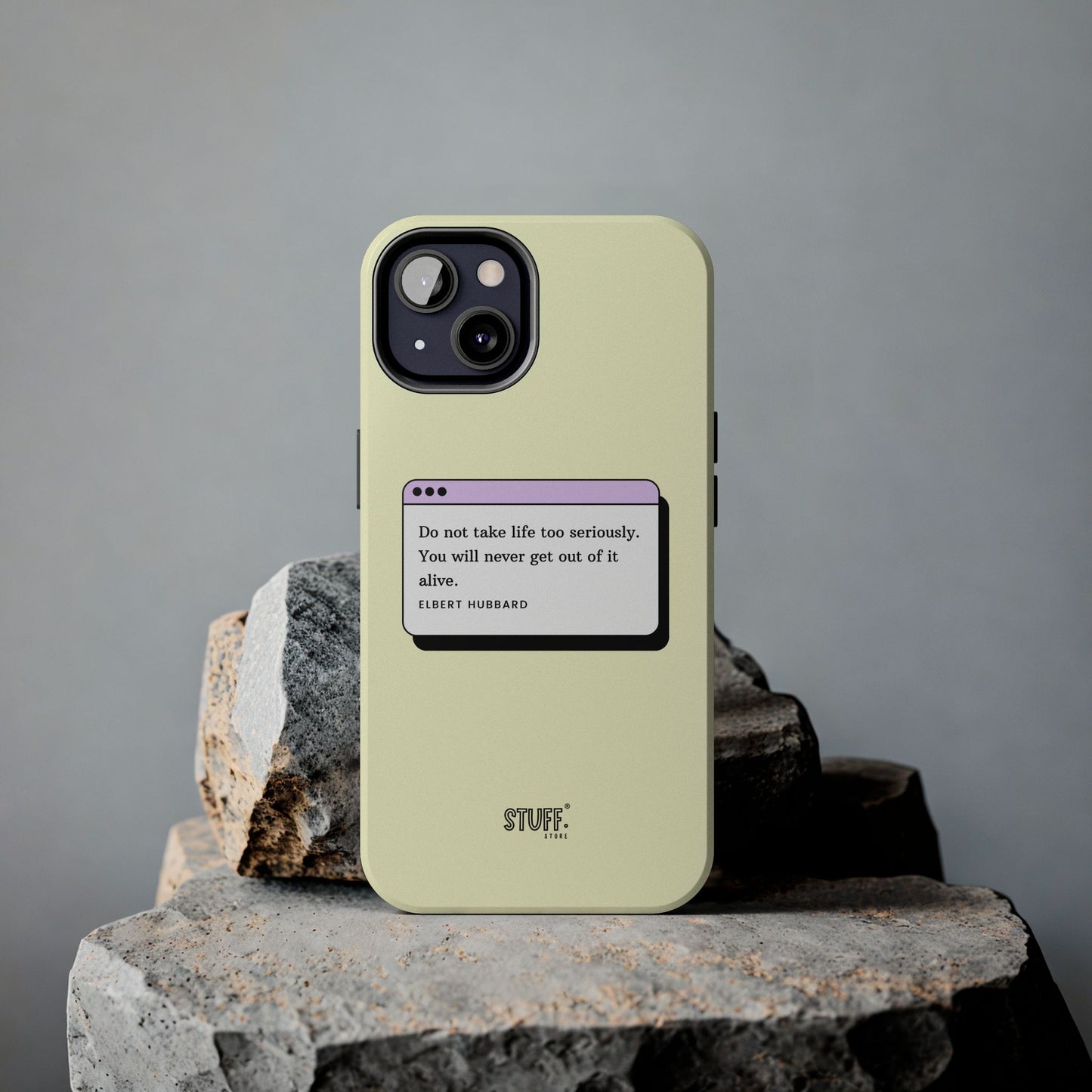 Window Case | Coque résistante à double protection avec citation – Design minimal & message puissant