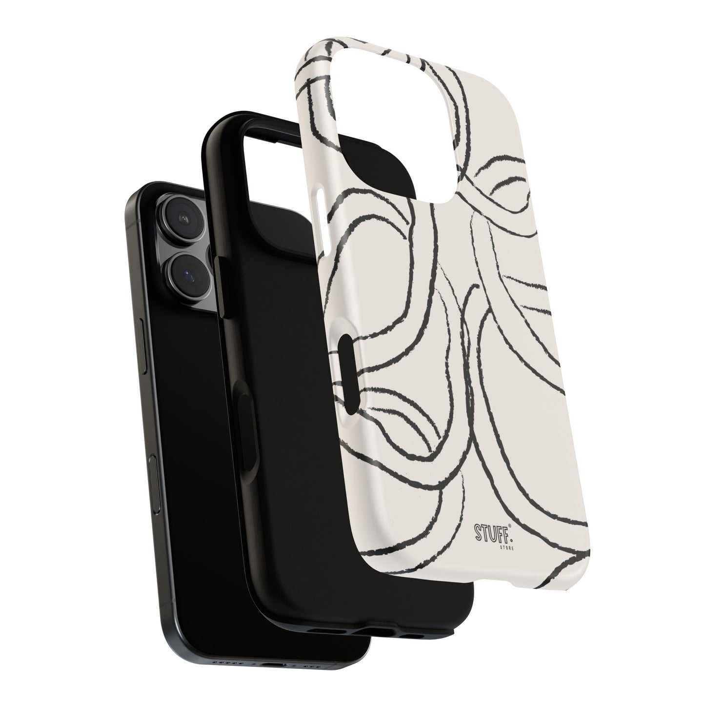 Doodly Case | Coque résistante double protection avec Design Gribouillis Minimaliste