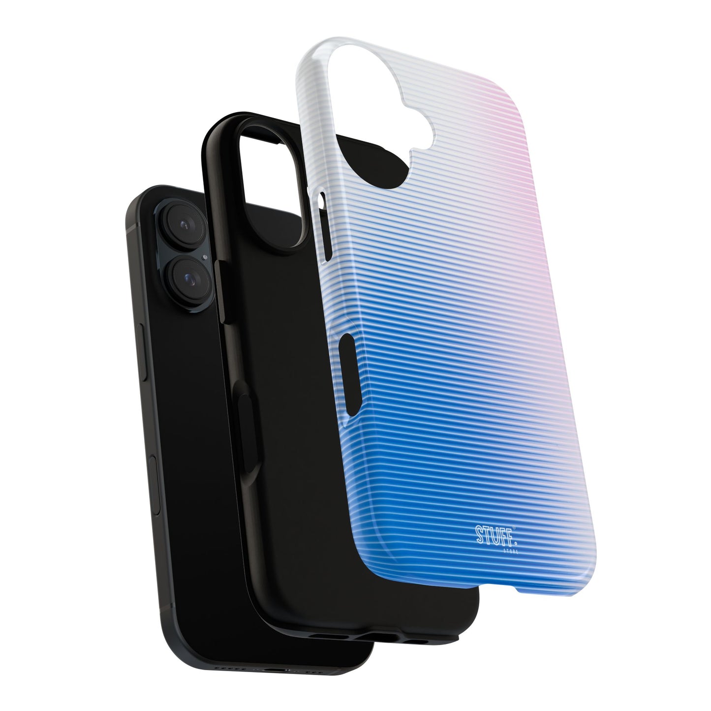 Gradient Case | Coque résistante double protection anti-choc - Dégradé Bleu & Rose