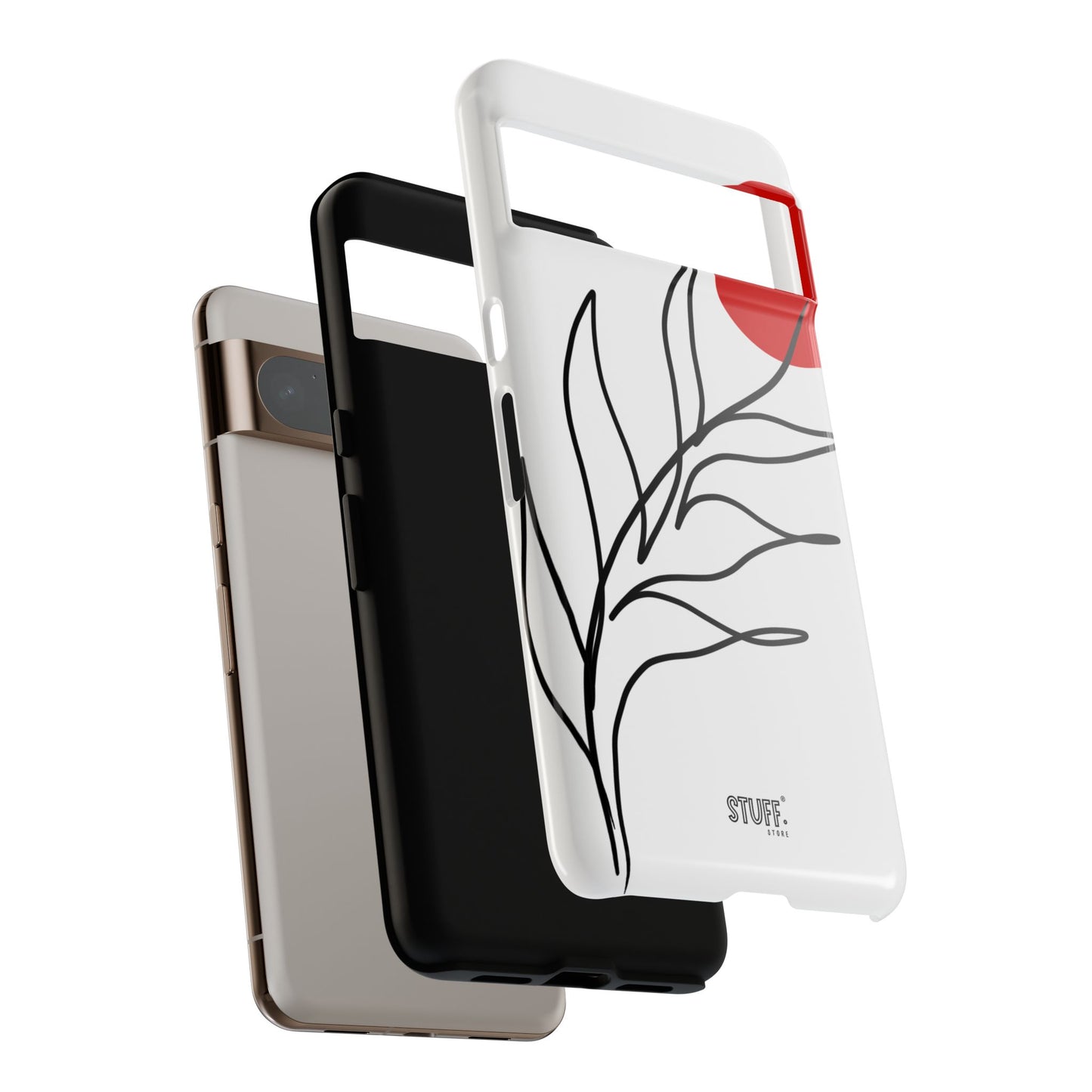 Red Sun Case | Coque résistante double protection avec Design Minimaliste