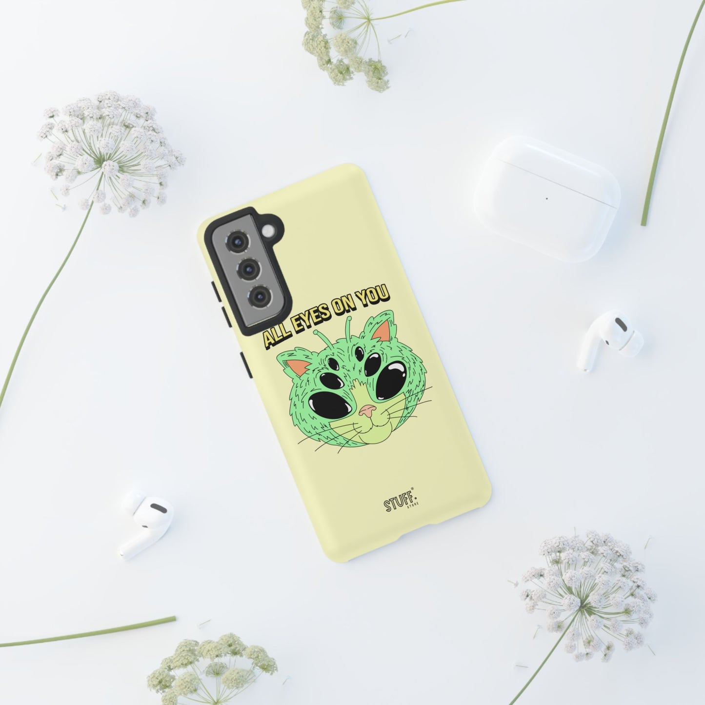 All Eyes on You Case | Coque résistante double protection avec Design Alien drôle
