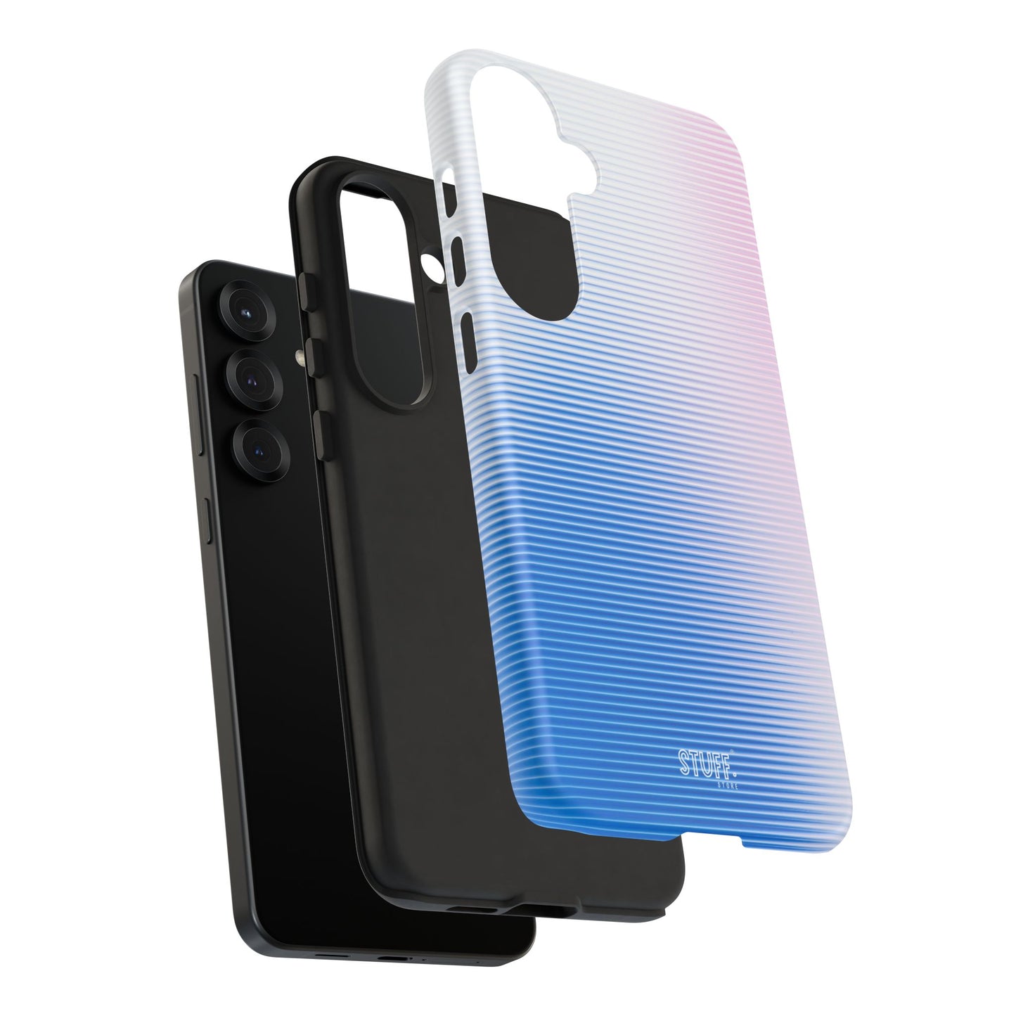 Gradient Case | Coque résistante double protection anti-choc - Dégradé Bleu & Rose