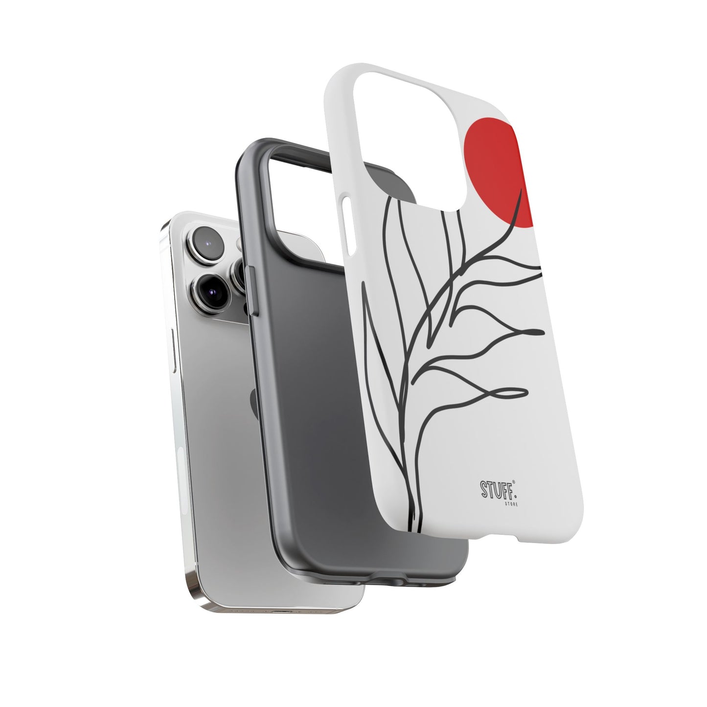 Red Sun Case | Coque résistante double protection avec Design Minimaliste