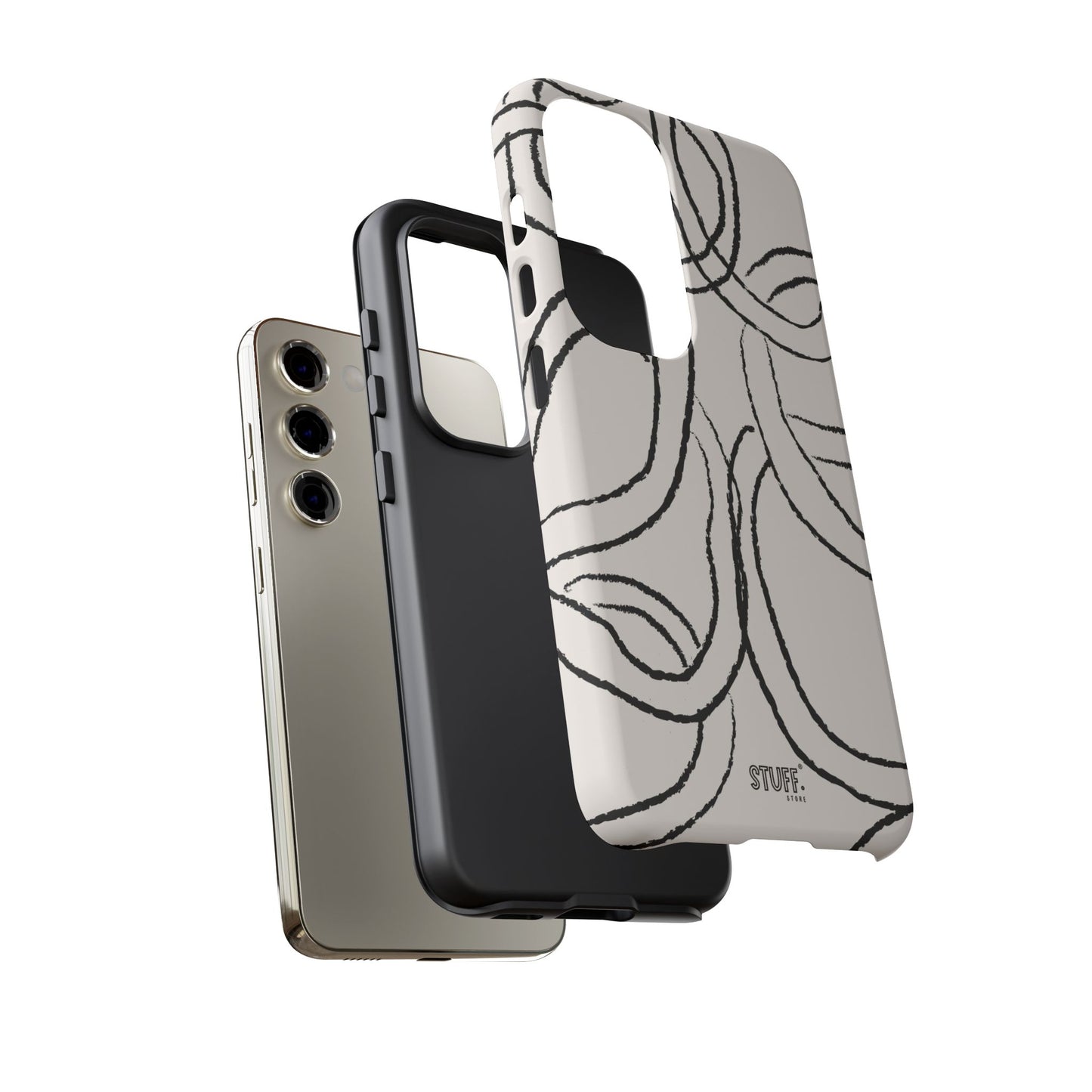 Doodly Case | Coque résistante double protection avec Design Gribouillis Minimaliste