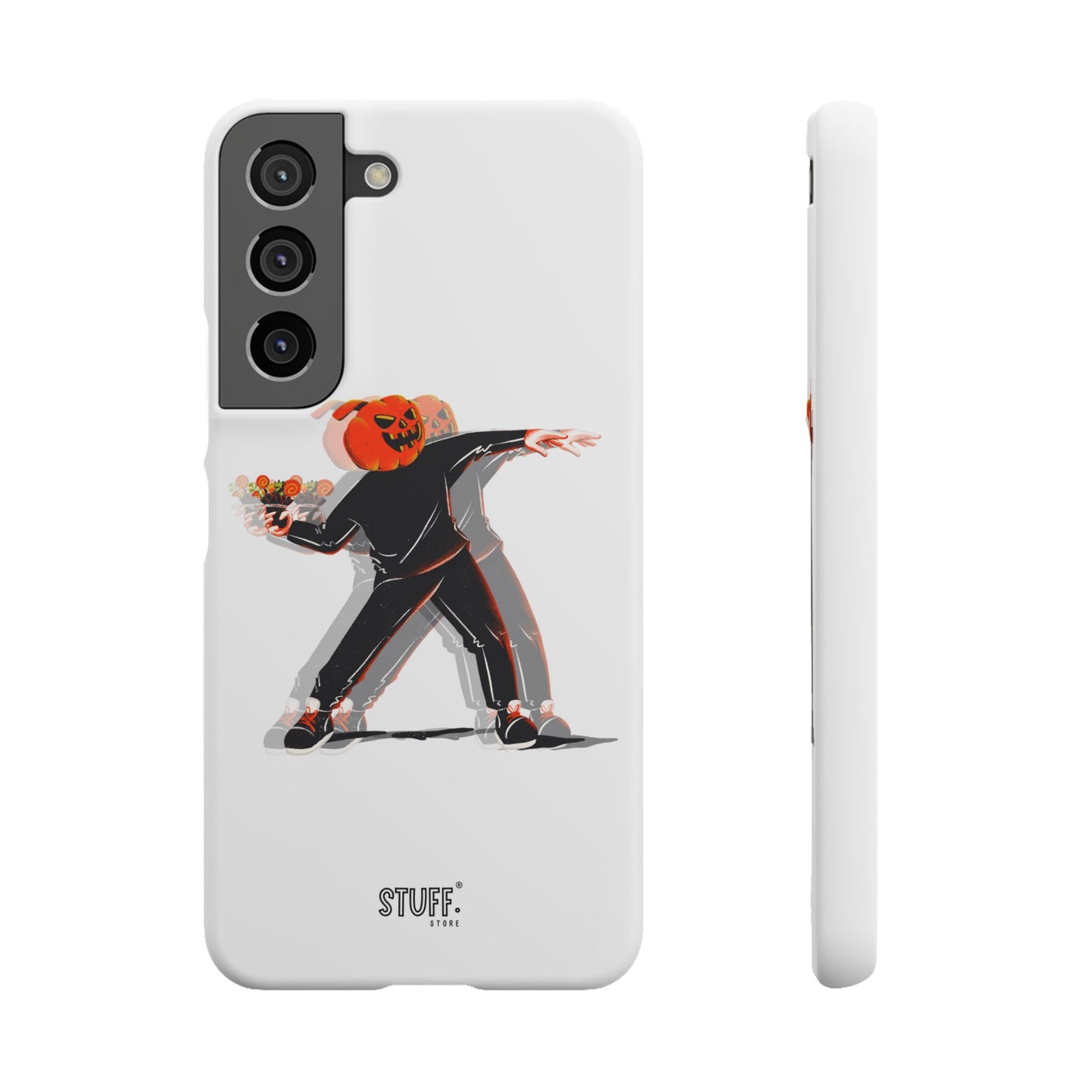 Pumpksy | Coque snap légère et résistante inspiration Banksy – Blanc