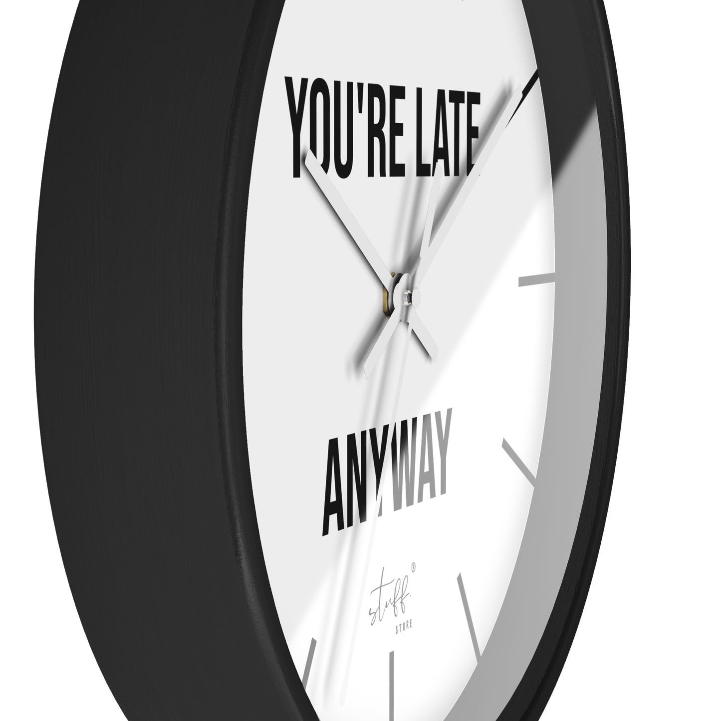 T'es Quand Même En Retard" Wall Clock | Clean Design and Casual Humor