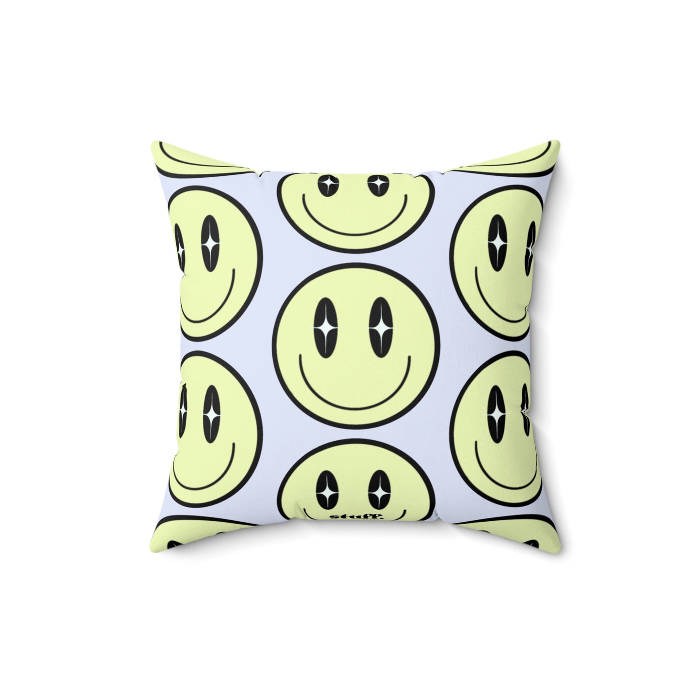 smiley face square pillow