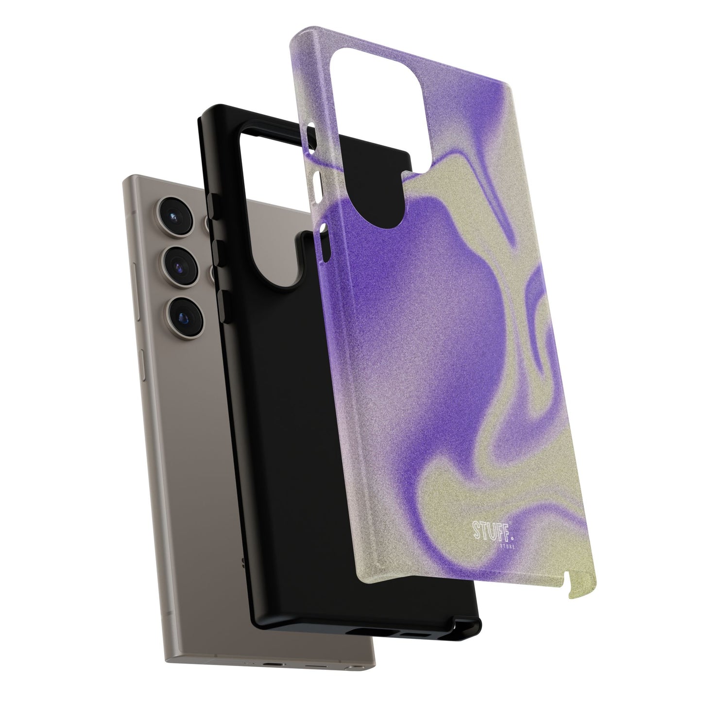 Swirly Case | Coque résistante double protection - Motif vague pourpre
