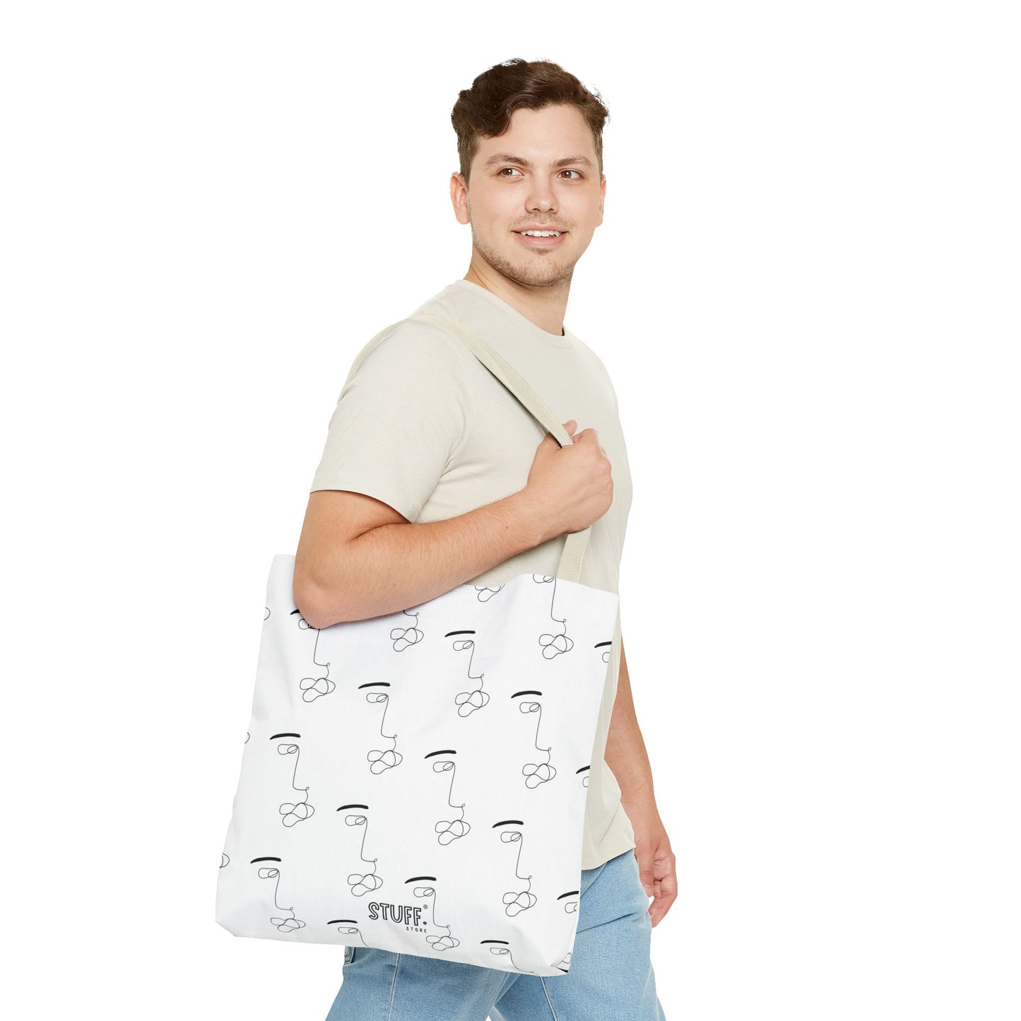 He’s Art Tote Bag | Sac cabas résistant et durable avec design one-line