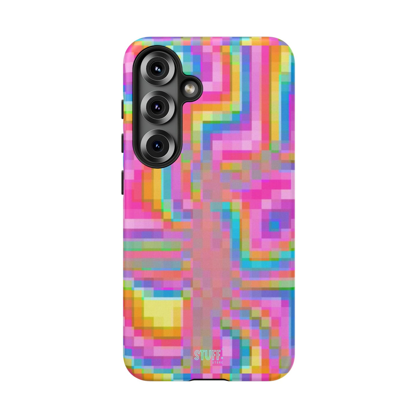 Pixel Case | Coque résistante double protection anti-choc - Motif pixels colorés