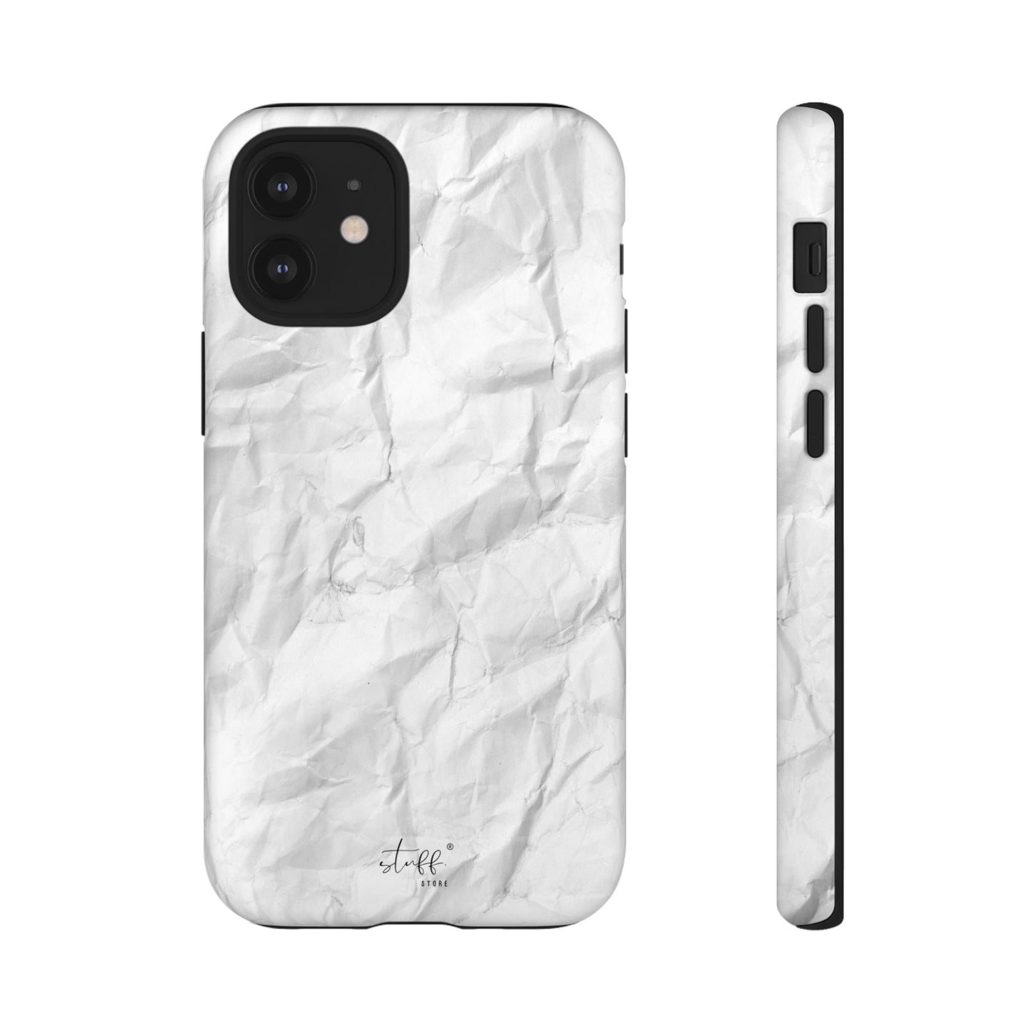 Crinkled Case | Coque résistante double protection anti-choc Effet Papier Froissé Mat