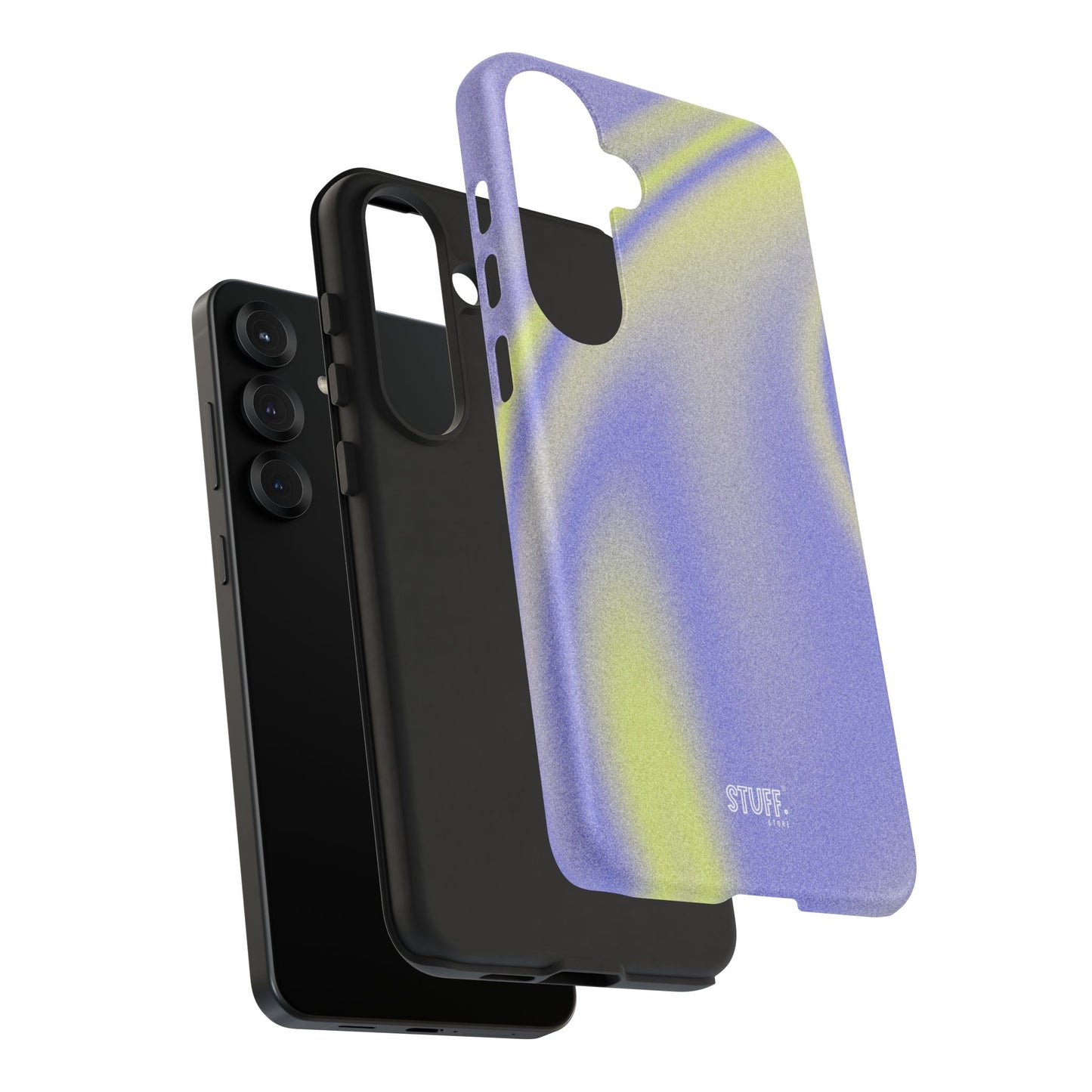 Vibrant Case | Coque résistante double protection anti-choc - Violet & Jaune
