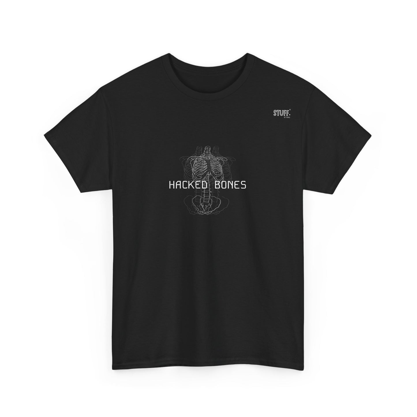 hacked bones heavy cotton tee