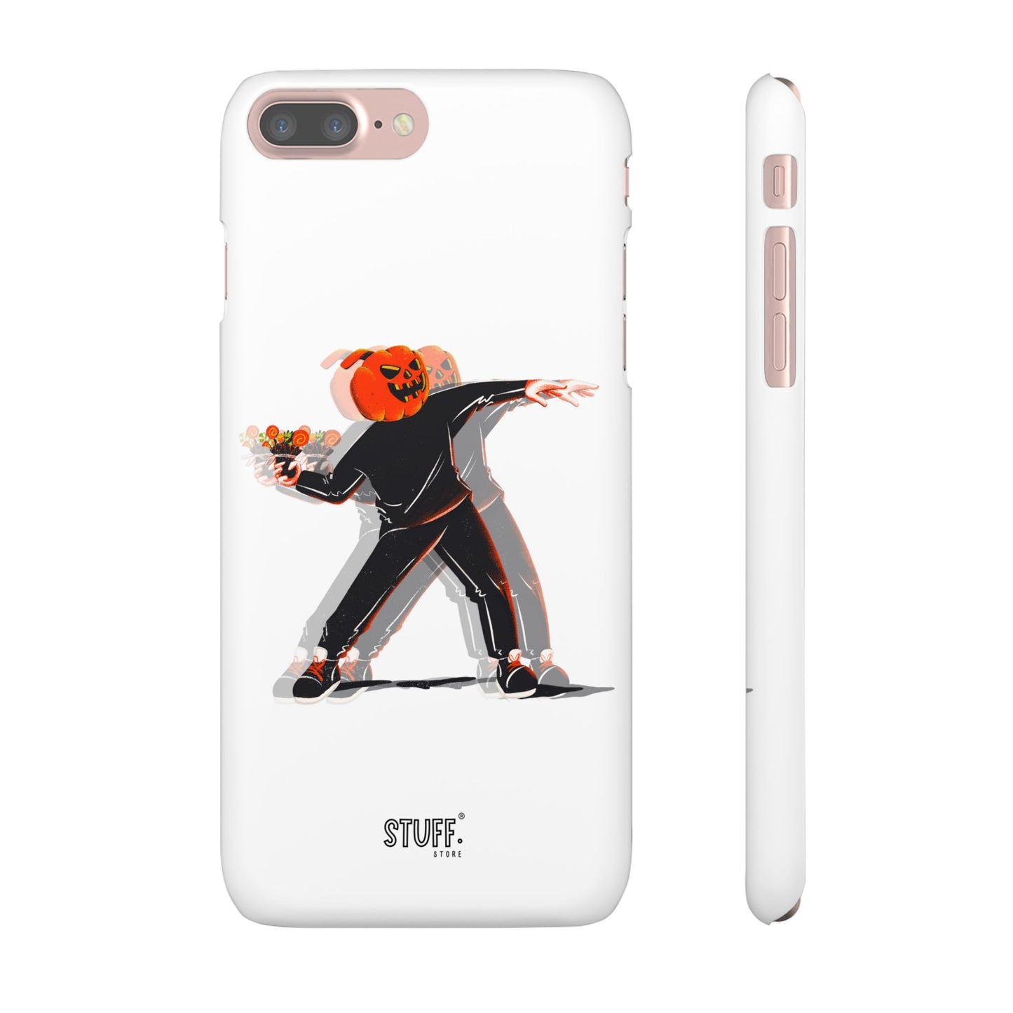 Pumpksy | Coque snap légère et résistante inspiration Banksy – Blanc