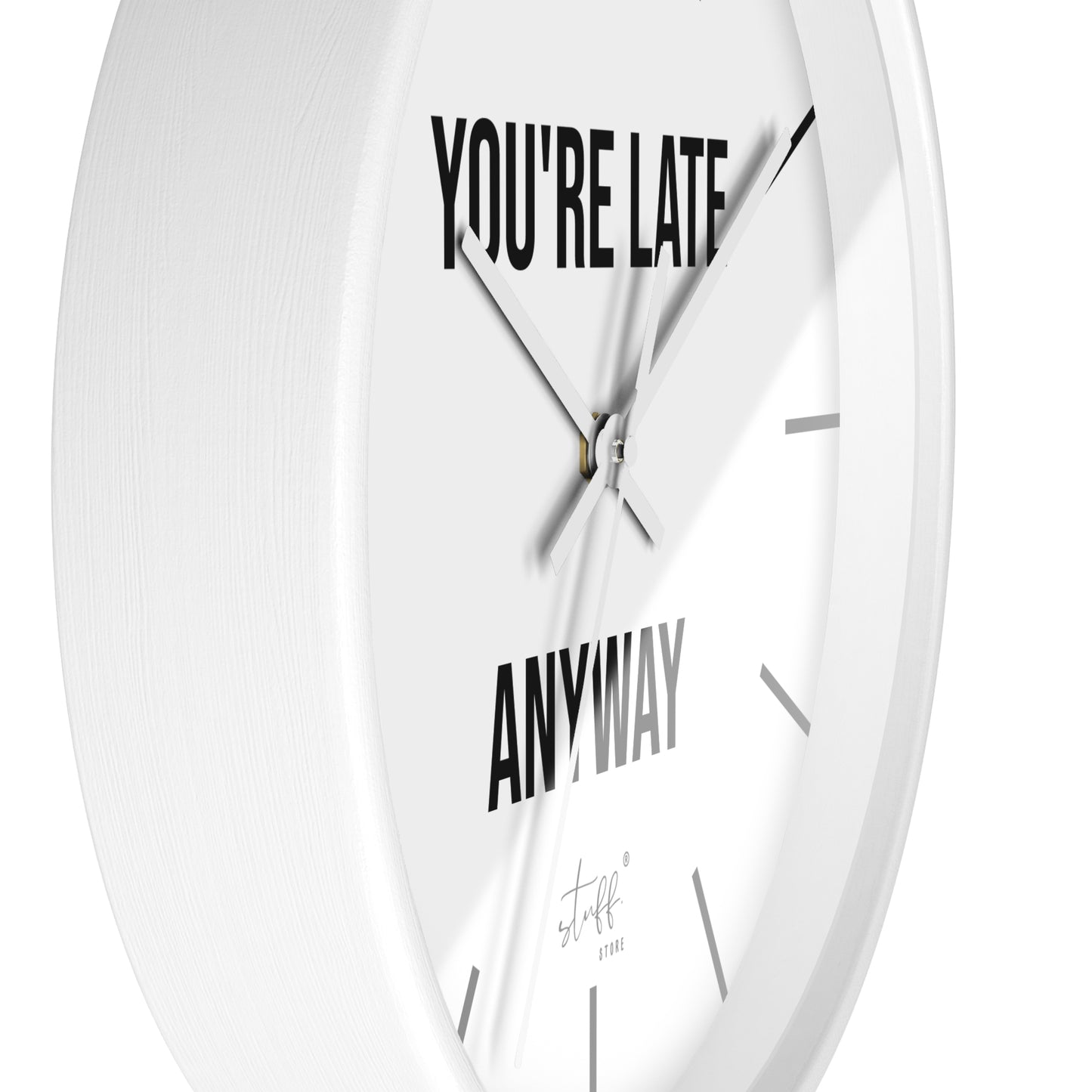 T'es Quand Même En Retard" Wall Clock | Clean Design and Casual Humor
