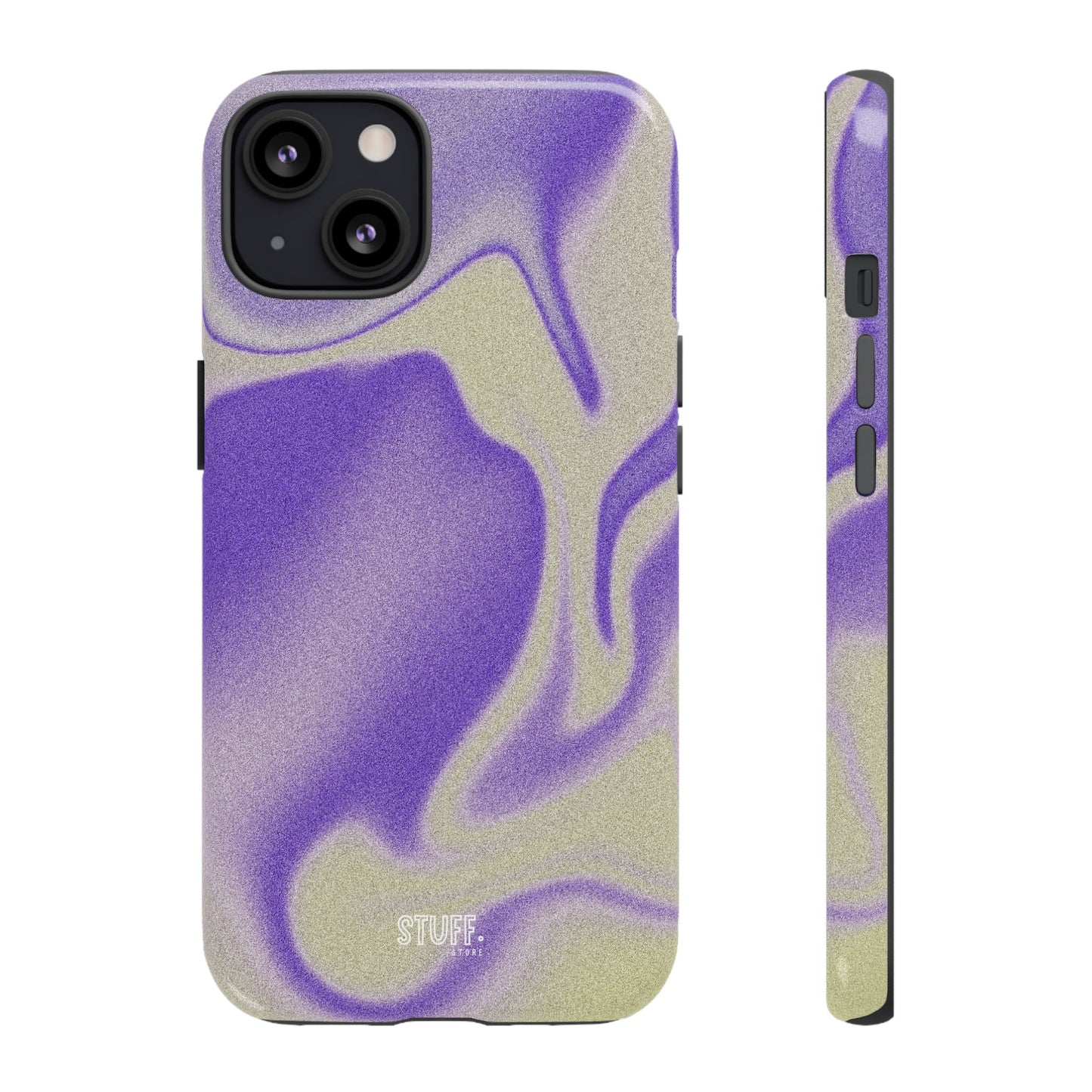 Swirly Case | Coque résistante double protection - Motif vague pourpre