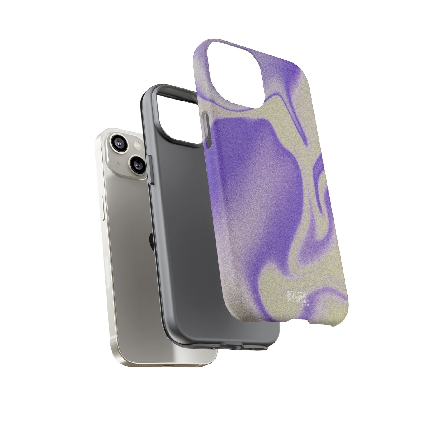 Swirly Case | Coque résistante double protection - Motif vague pourpre