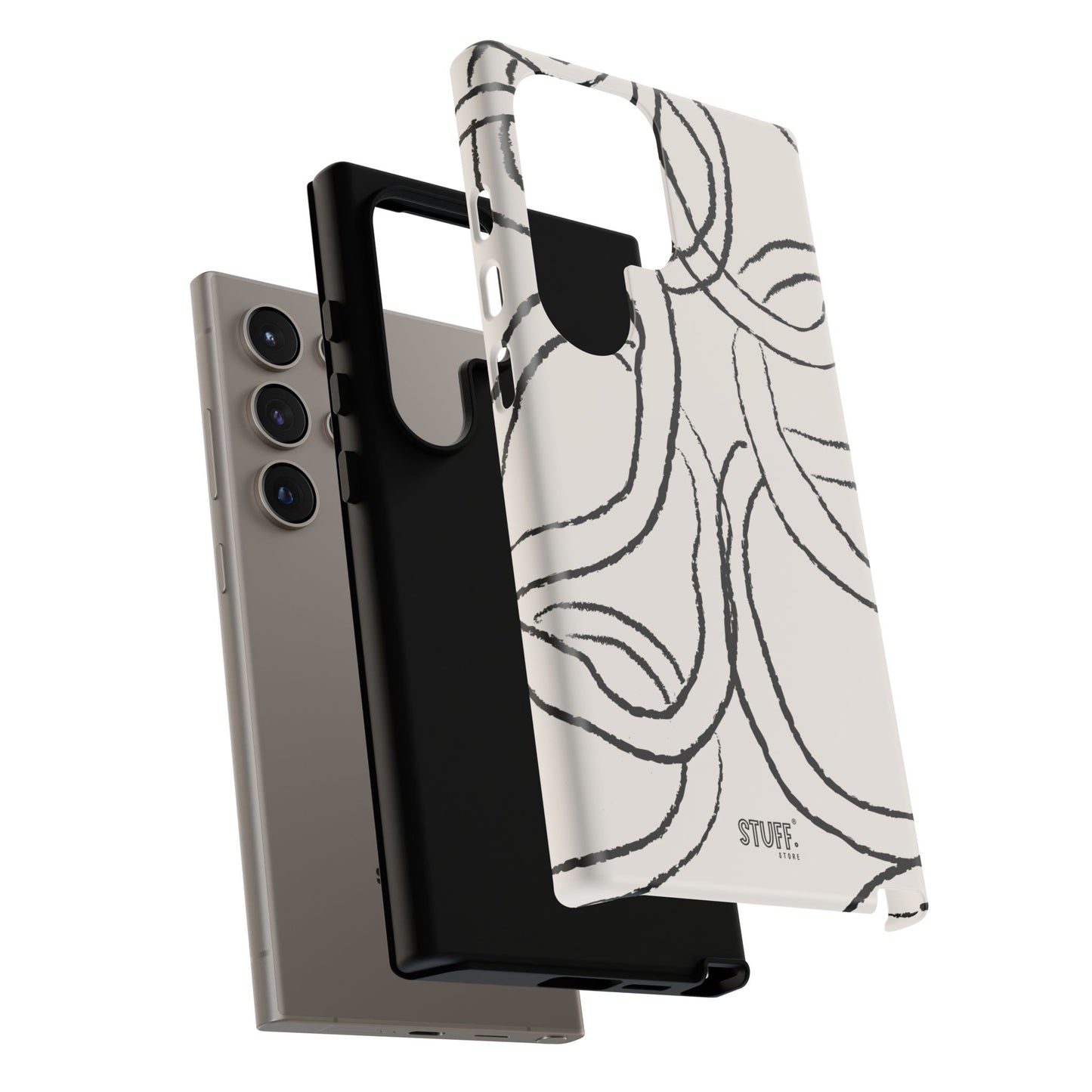 Doodly Case | Coque résistante double protection avec Design Gribouillis Minimaliste