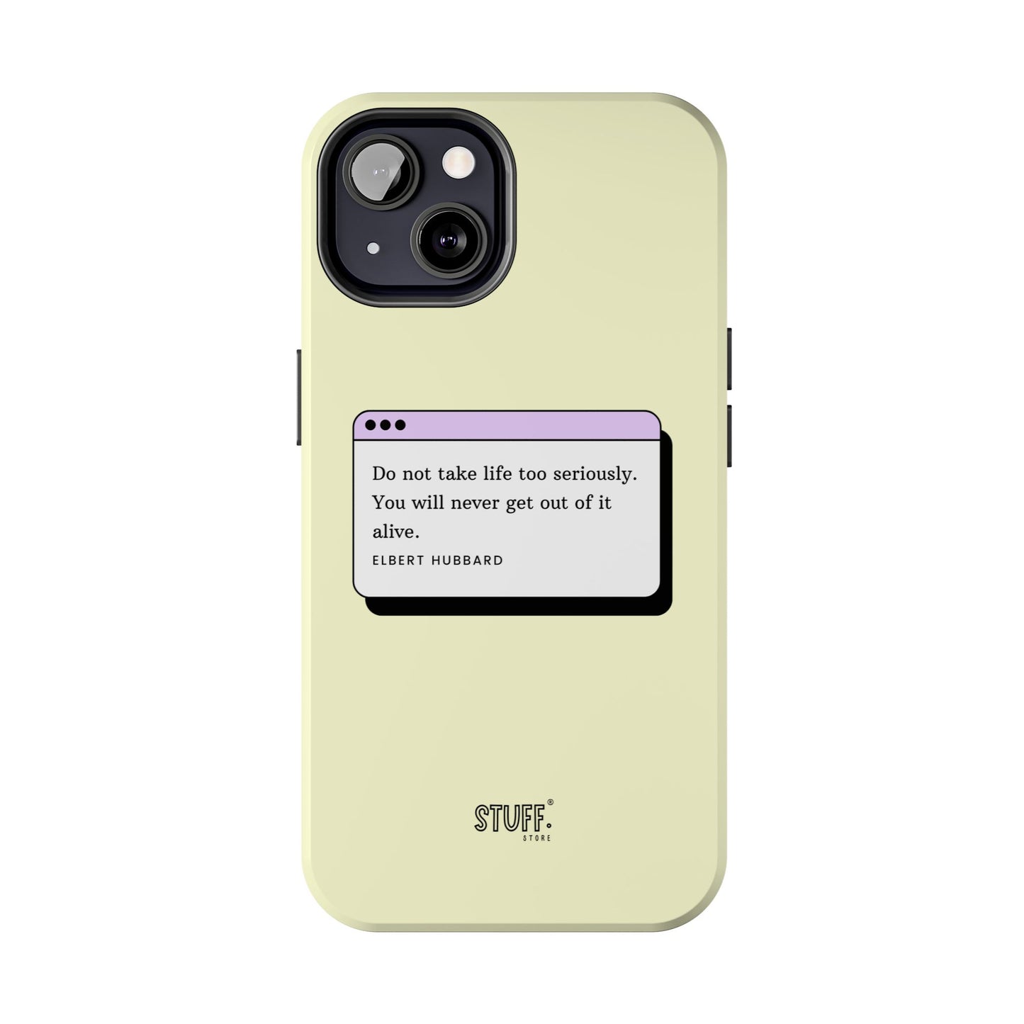 Window Case | Coque résistante à double protection avec citation – Design minimal & message puissant
