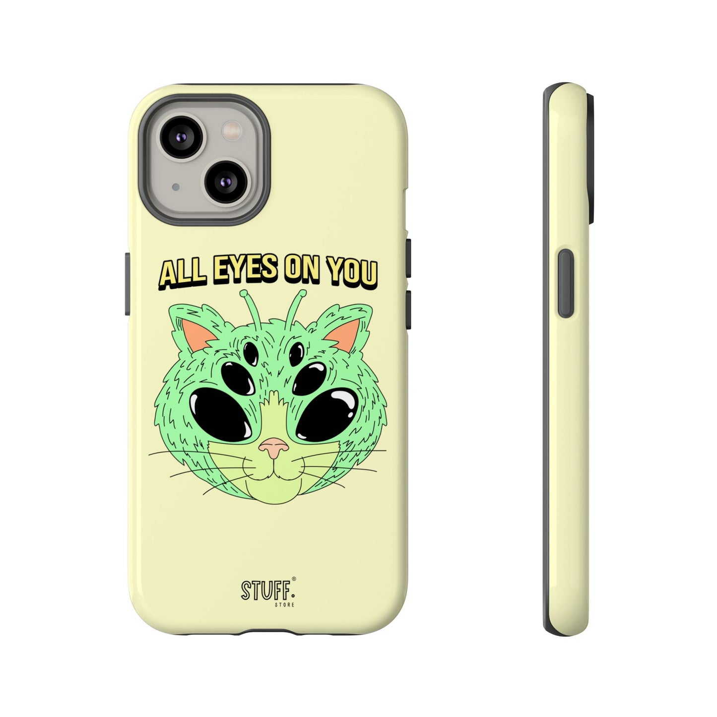 All Eyes on You Case | Coque résistante double protection avec Design Alien drôle