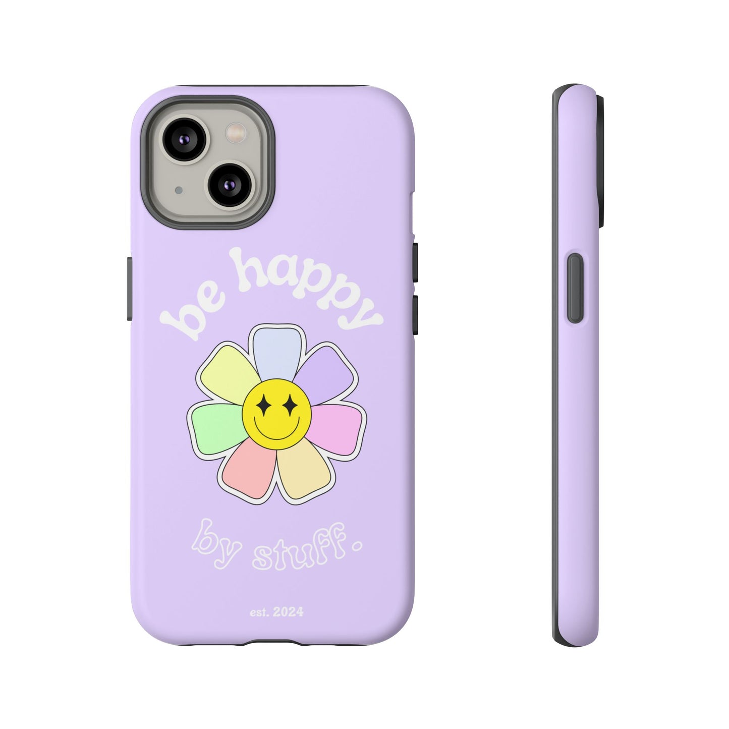 Be Happy Case | Coque résistante double protection avec Design Fleur Colorée