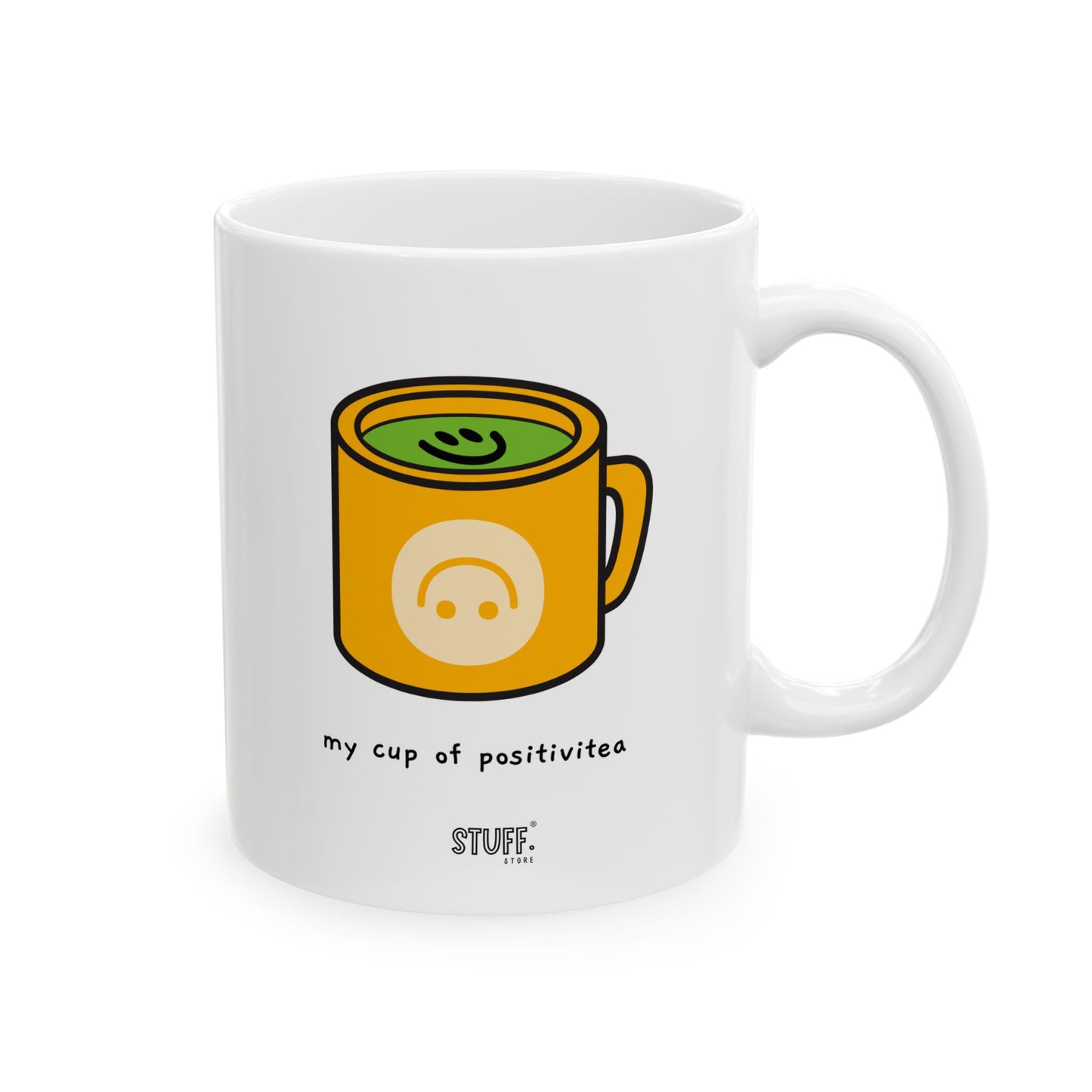 Positivitea Cup | Mug motivant en céramique pour pause thé et café – 330 ml