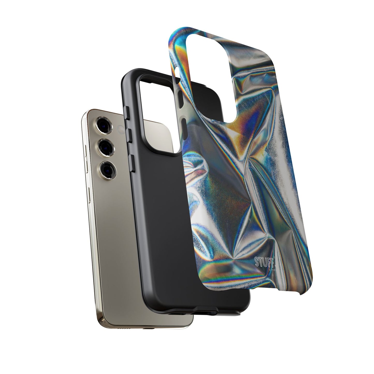 Metallic Case | Coque résistante double protection anti-choc - Effet Métallique