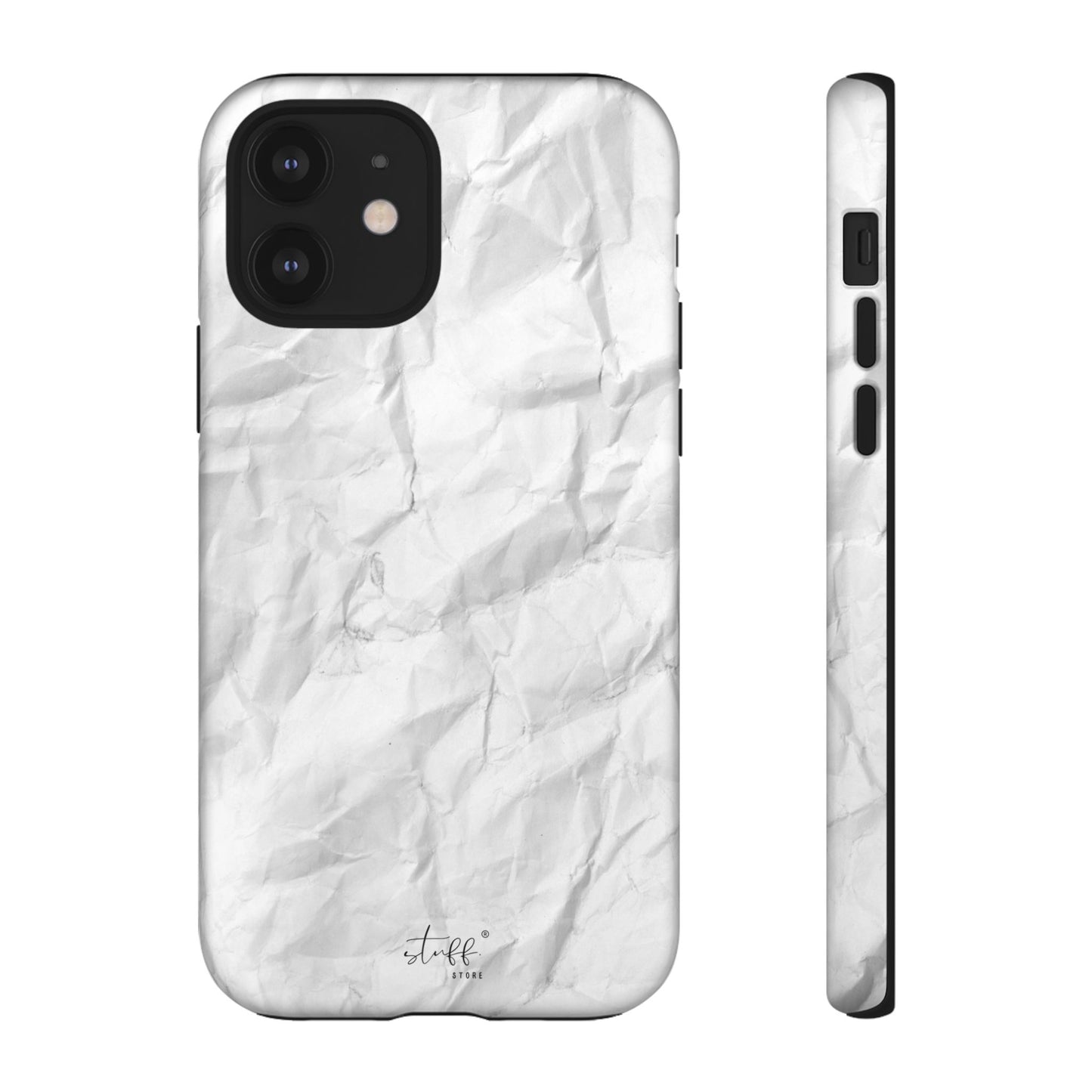 Crinkled Case | Coque résistante double protection anti-choc Effet Papier Froissé Mat