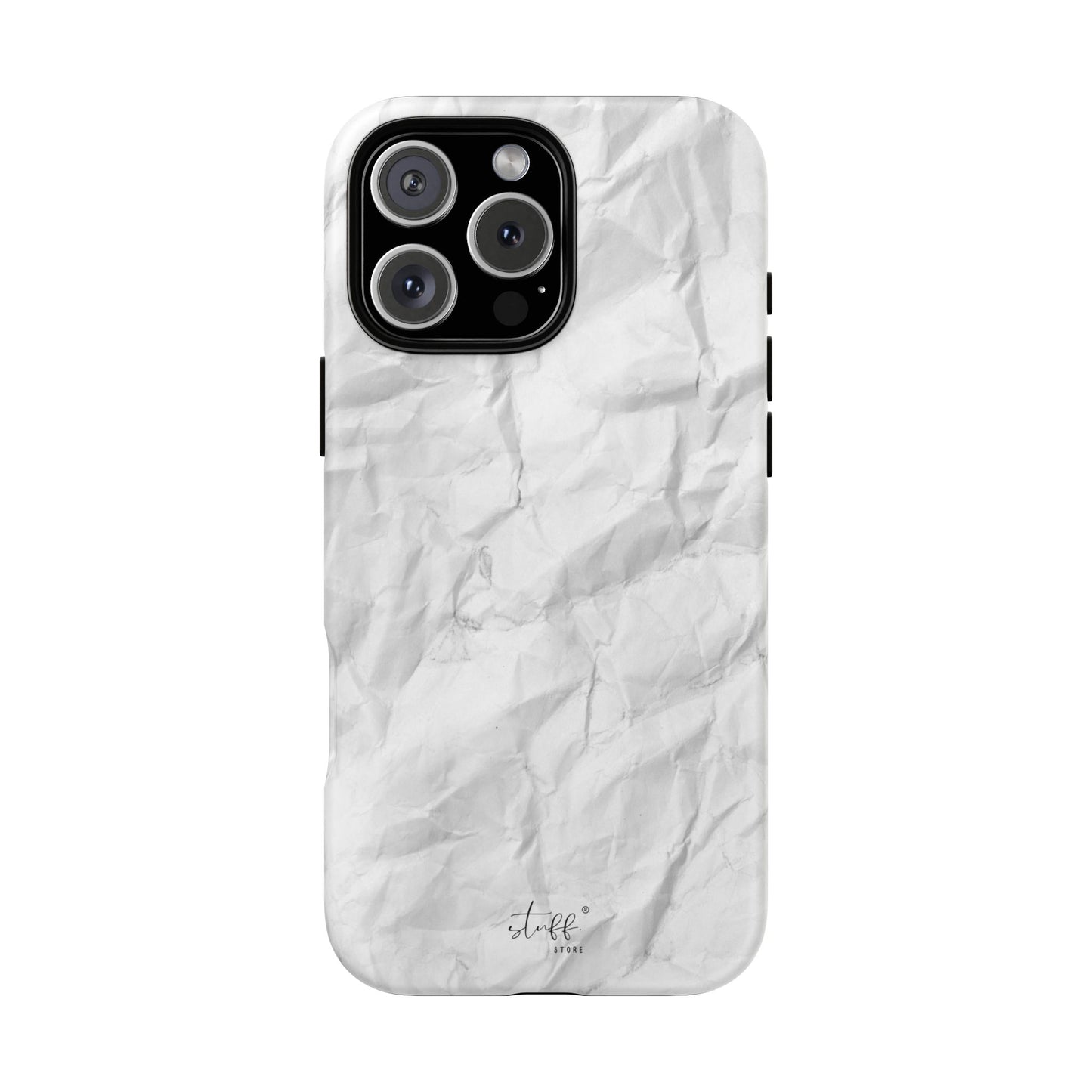 Crinkled Case | Coque résistante double protection anti-choc Effet Papier Froissé Mat