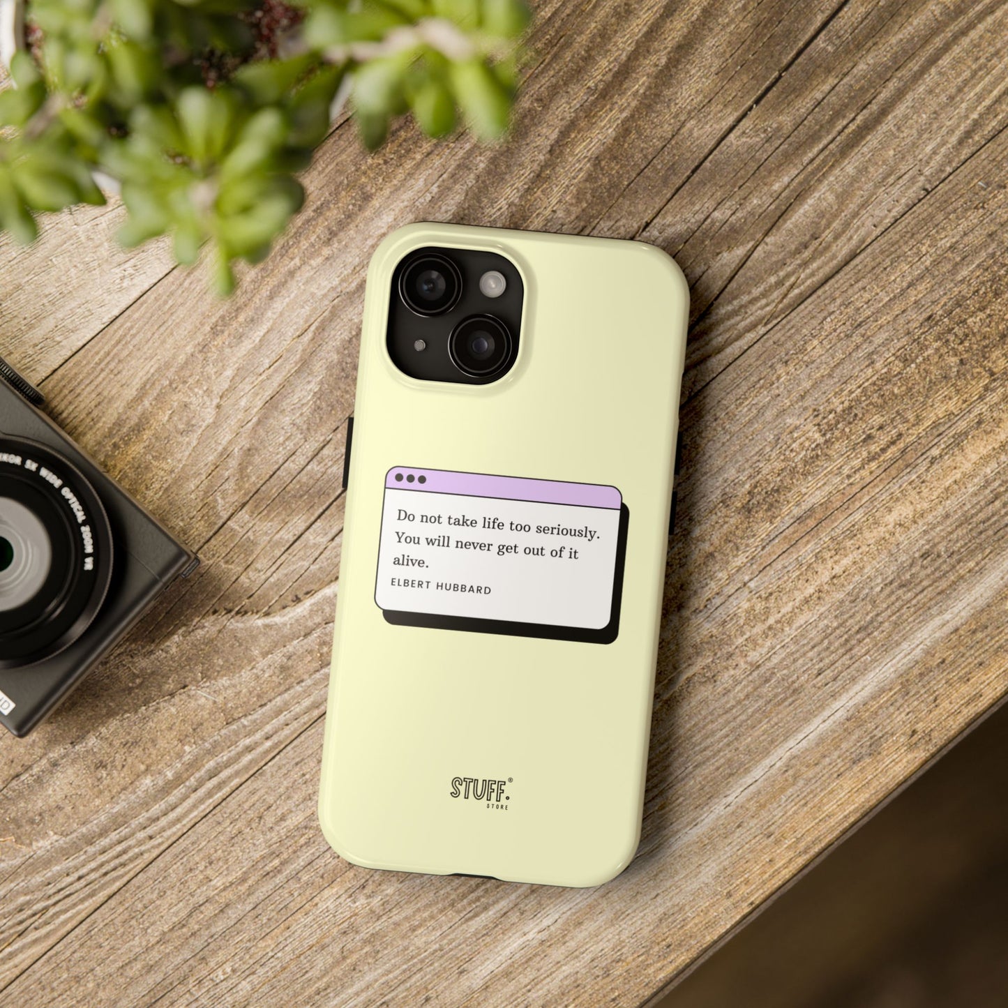 Window Case | Coque résistante à double protection avec citation – Design minimal & message puissant