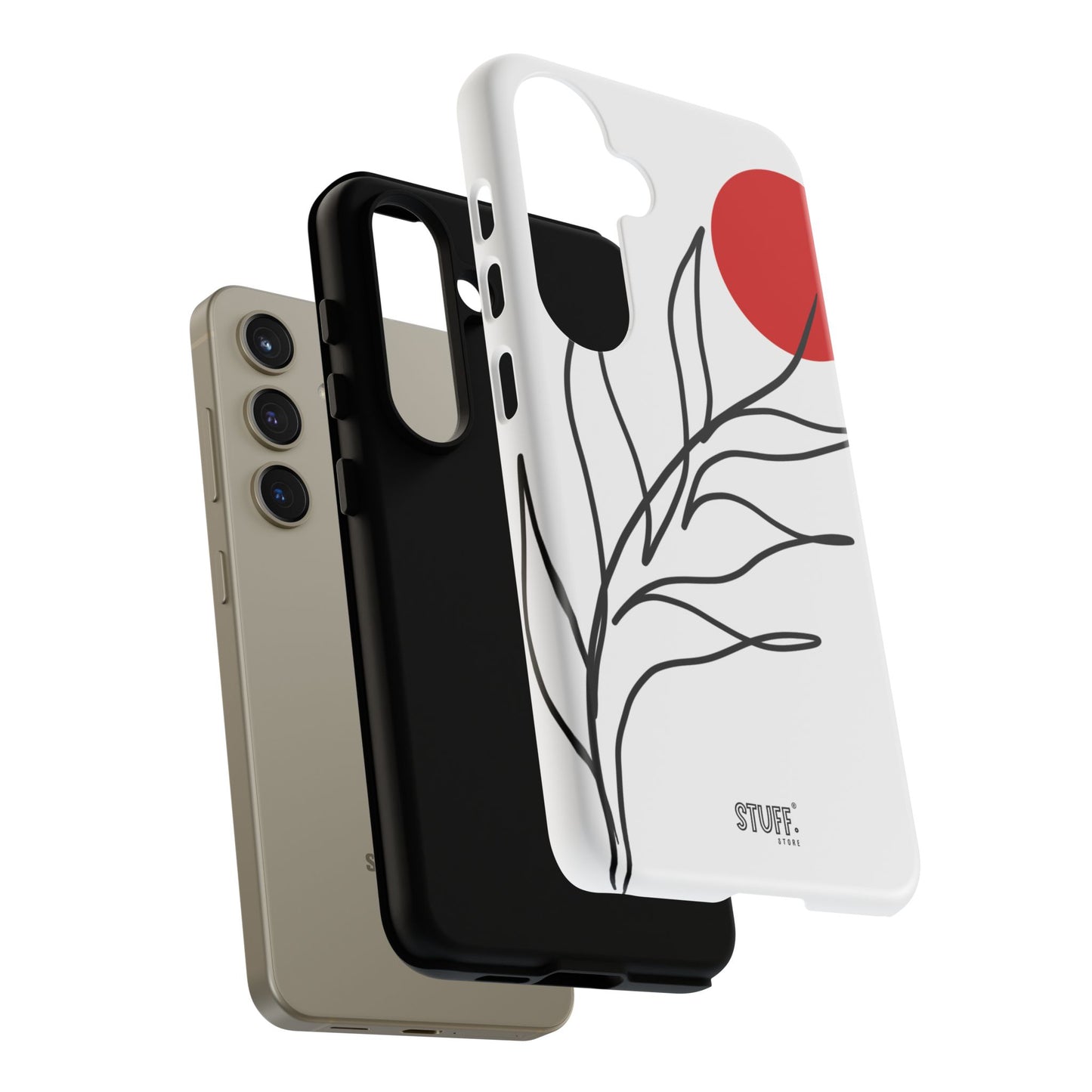 Red Sun Case | Coque résistante double protection avec Design Minimaliste