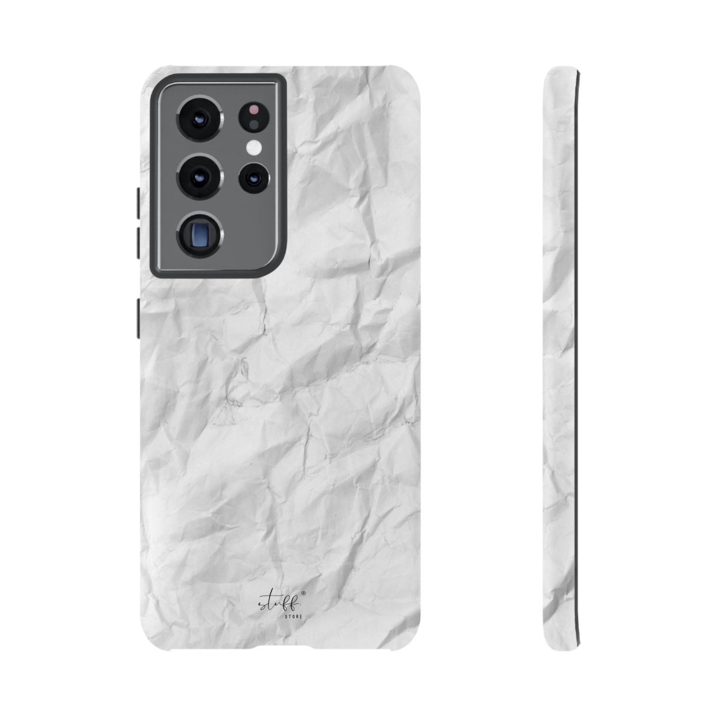 Crinkled Case | Coque résistante double protection anti-choc Effet Papier Froissé Mat
