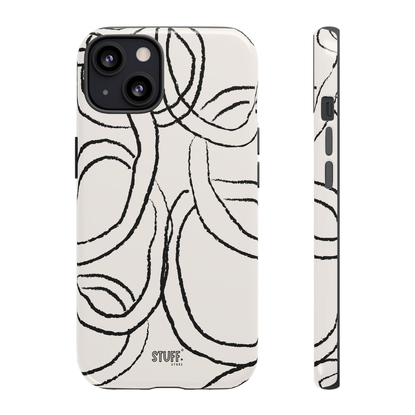 Doodly Case | Coque résistante double protection avec Design Gribouillis Minimaliste