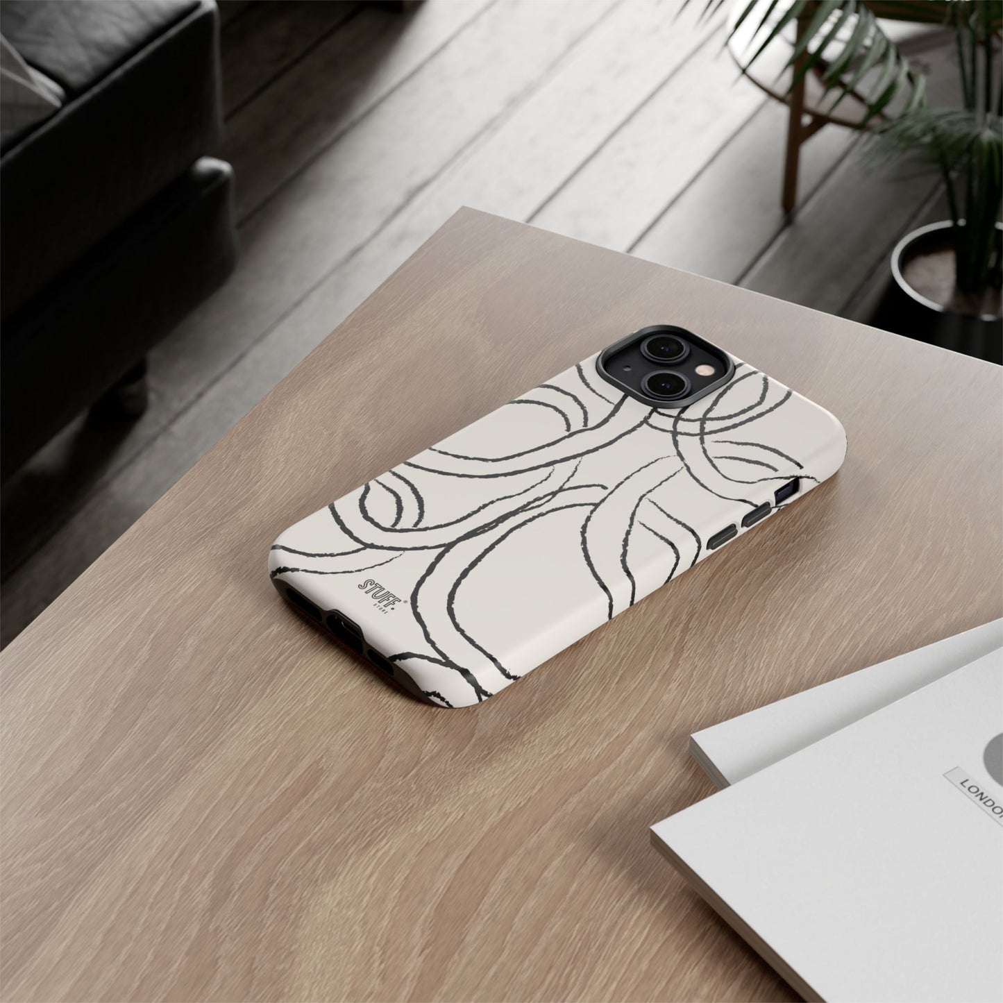 Doodly Case | Coque résistante double protection avec Design Gribouillis Minimaliste