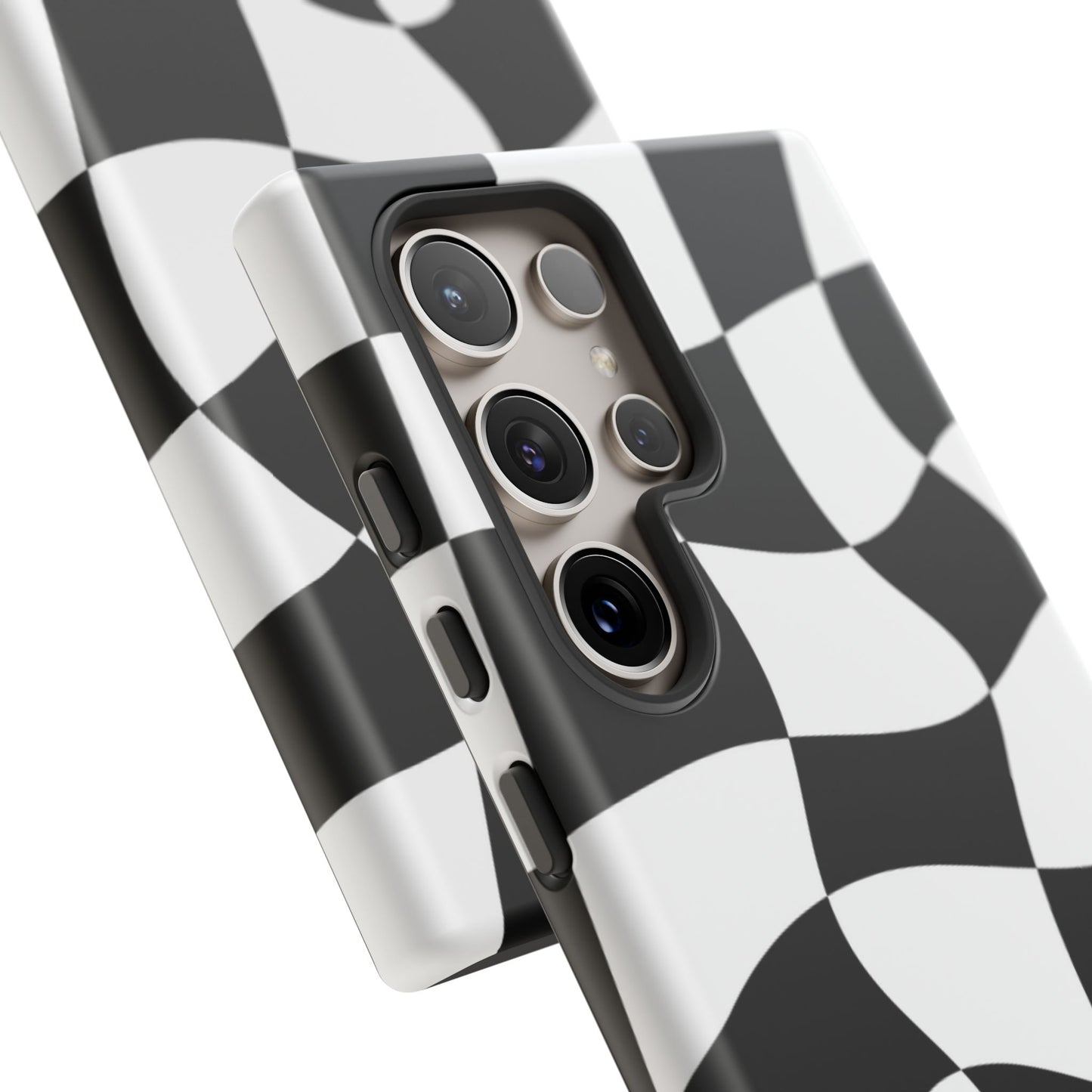 Checkers Case | Coque résistante double protection et Design en Damier déformé