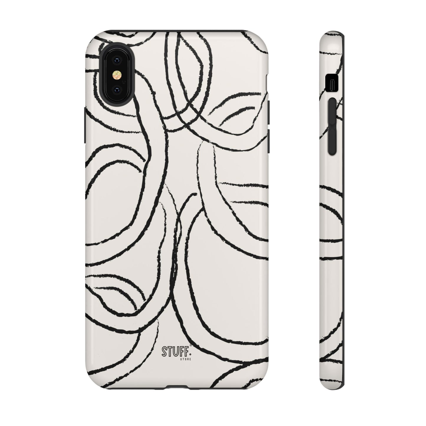 Doodly Case | Coque résistante double protection avec Design Gribouillis Minimaliste
