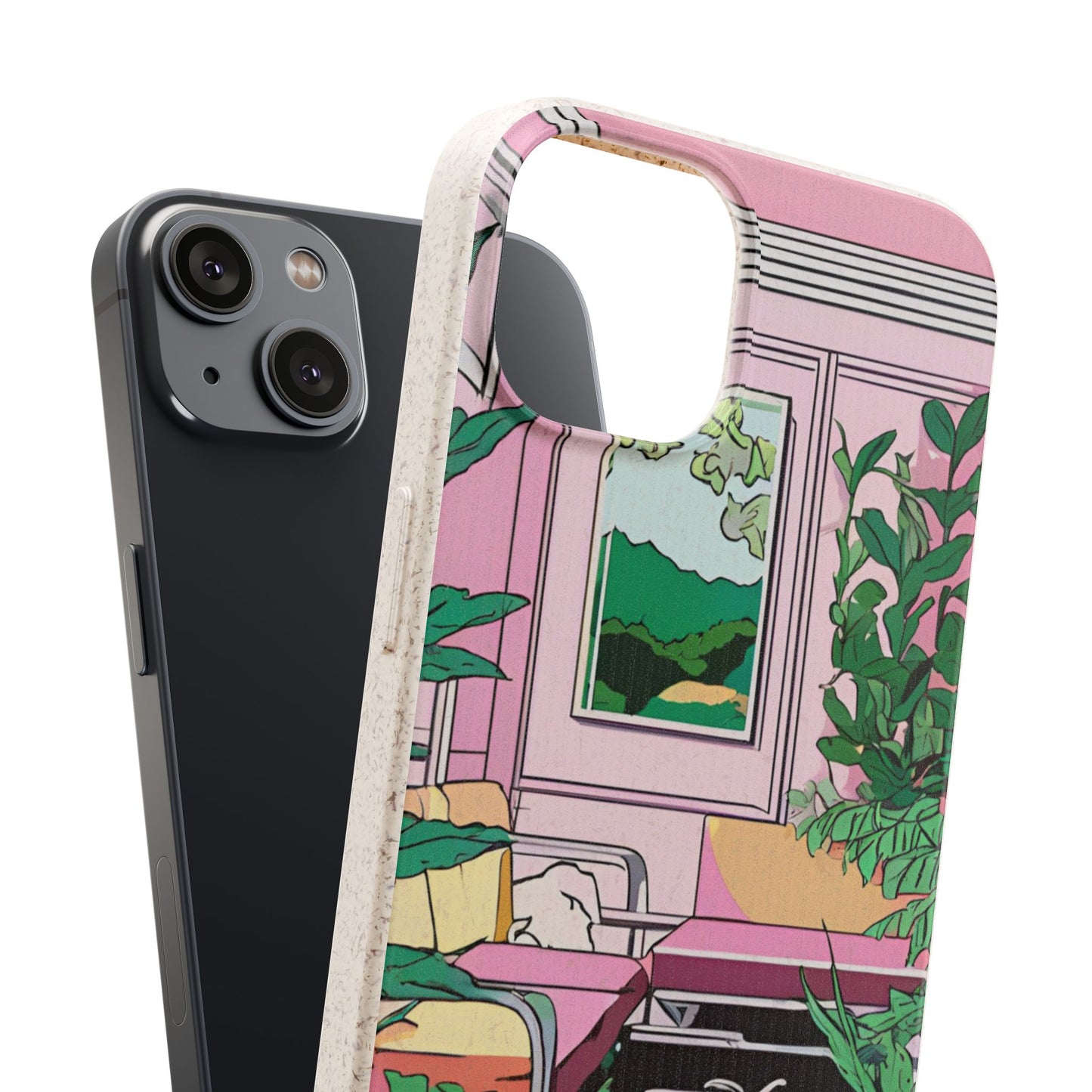 Plant Pop Case | Coque biodégradable en bambou et bioplastique avec design coloré | Parfait pour les amoureux des plantes - Avec emballage cadeau