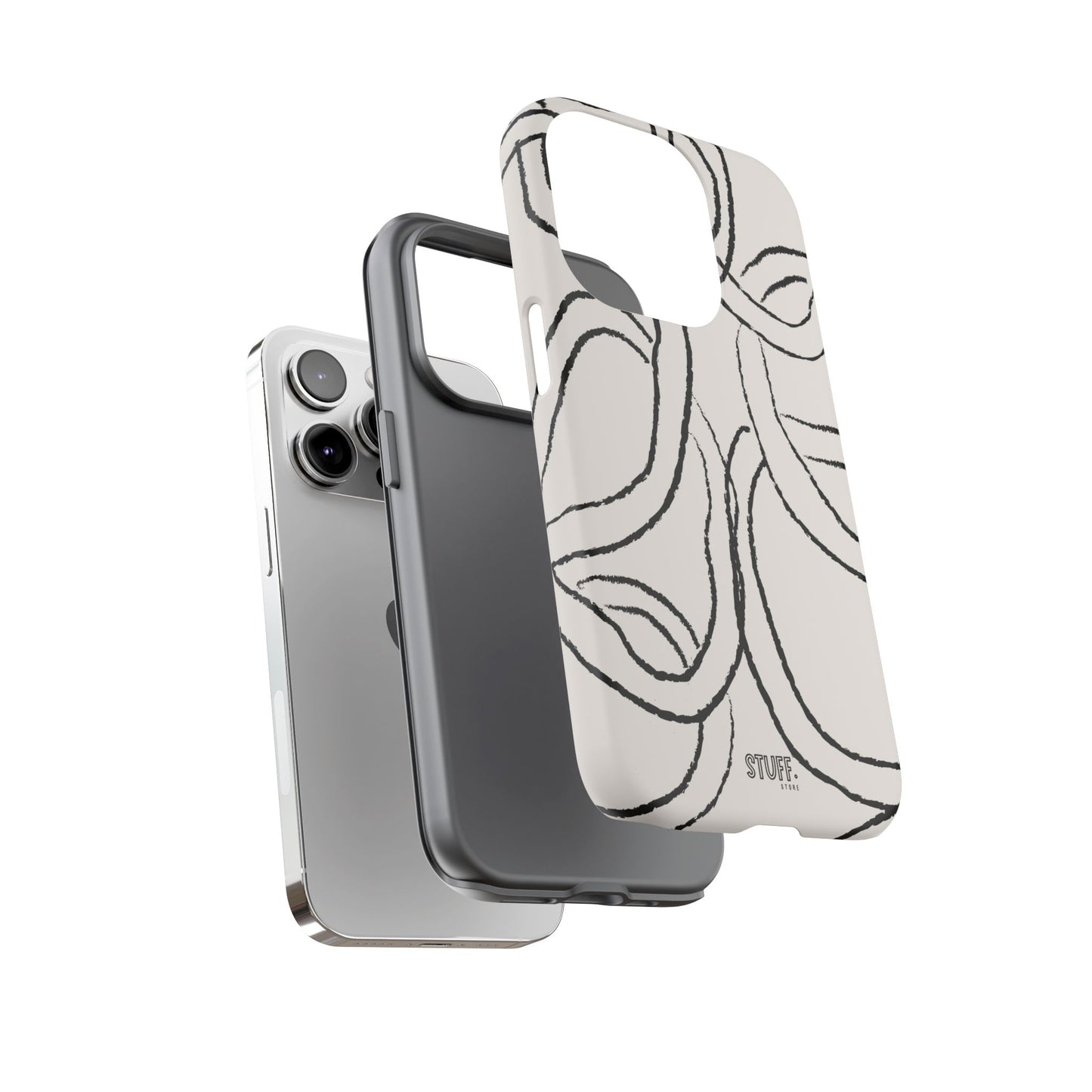 Doodly Case | Coque résistante double protection avec Design Gribouillis Minimaliste