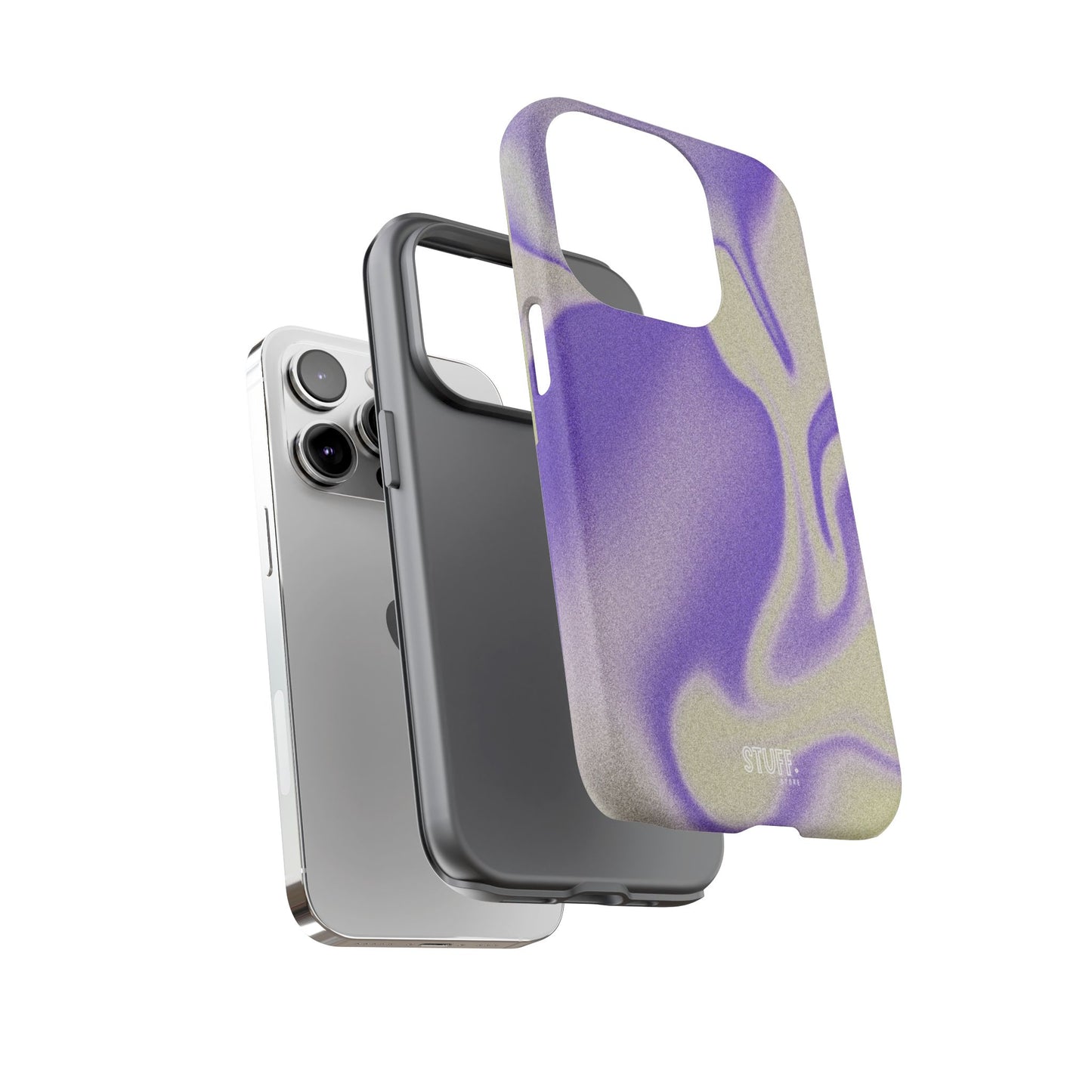 Swirly Case | Coque résistante double protection - Motif vague pourpre
