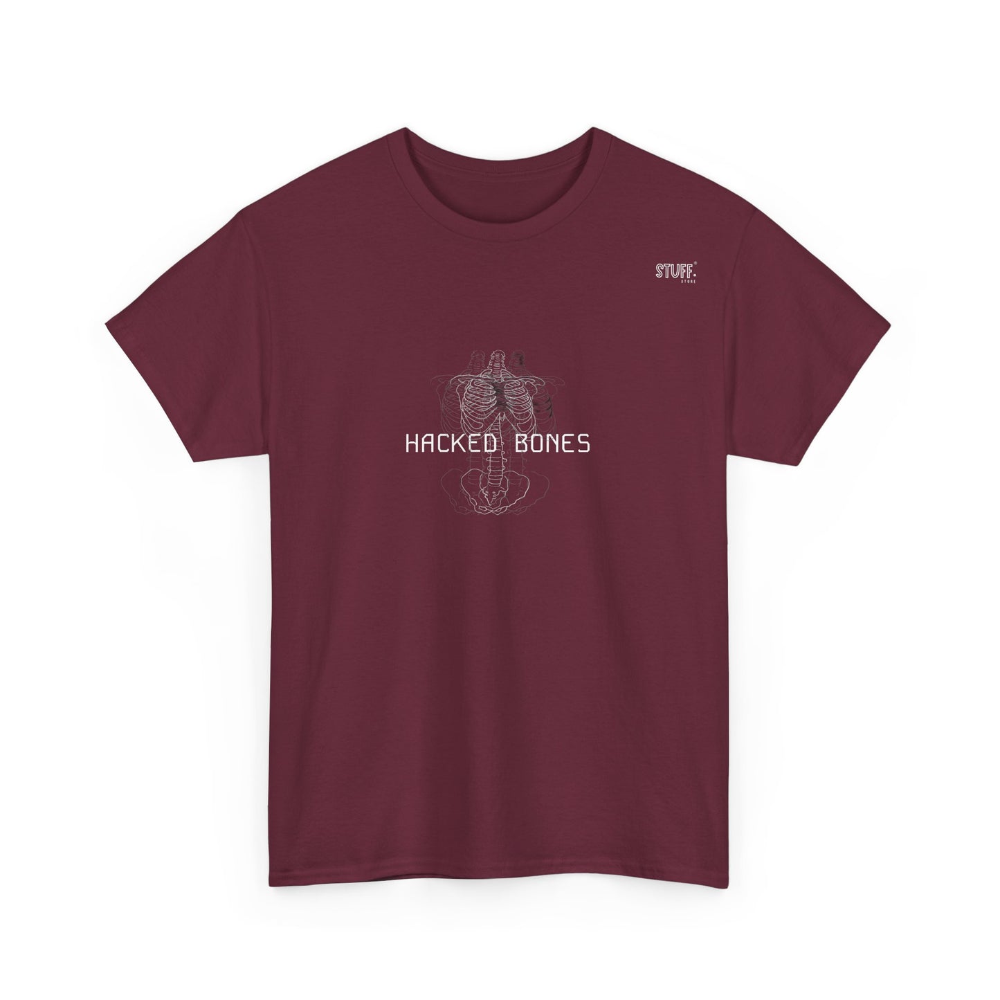 hacked bones heavy cotton tee